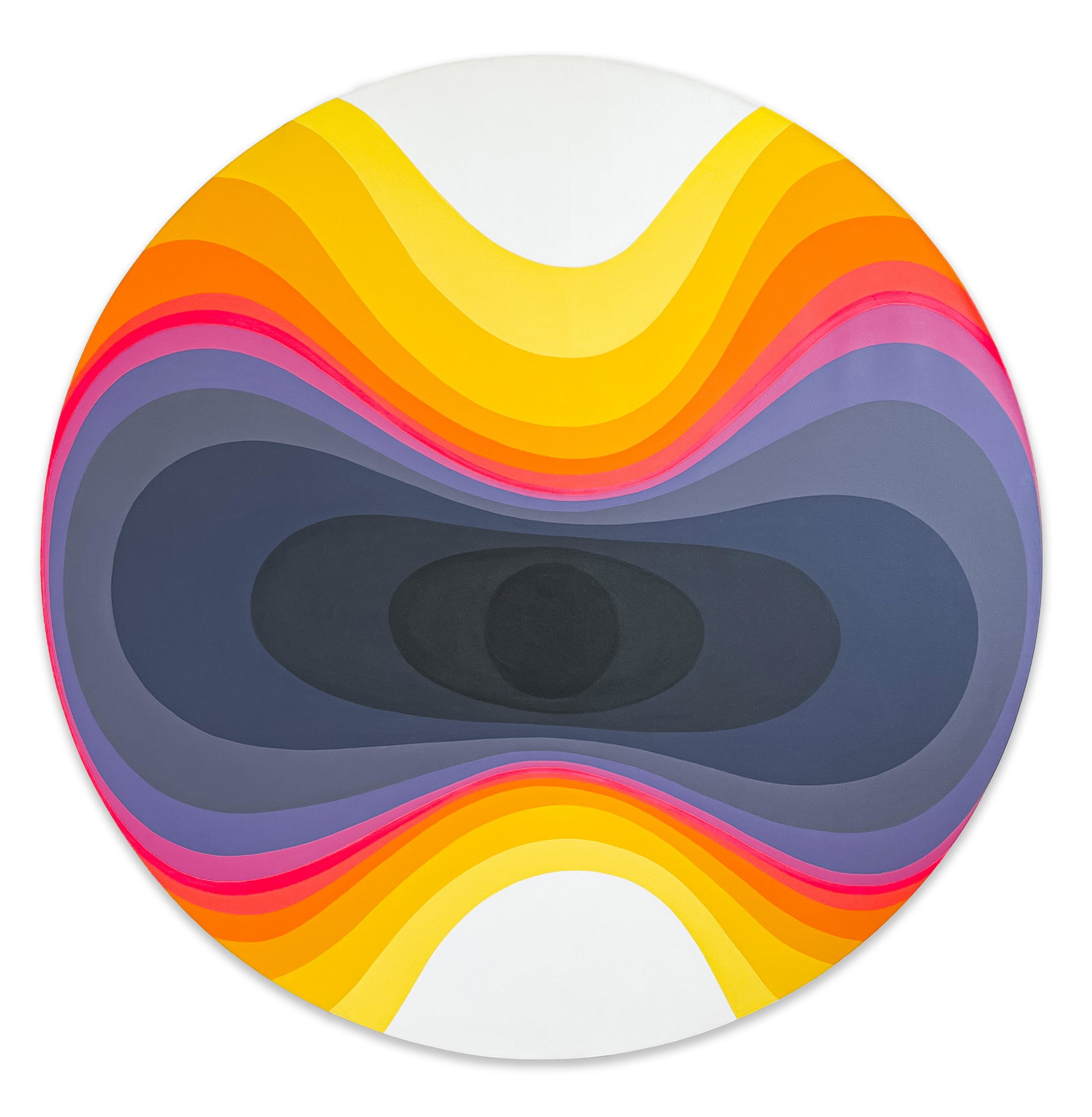 Jan Kaláb - Black Eye: Lot 12 Jan Kaláb Czech (b. 1978) Black Eye (2016) acrylic on canvas signed verso diameter: 59 inches unframed Additional Information: label with identifying information affixed to verso P