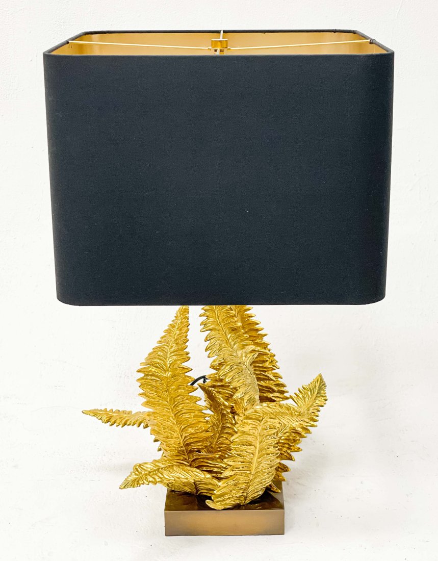 Maison Charles Gilt Metal Fougère Lamp (1 of 5)