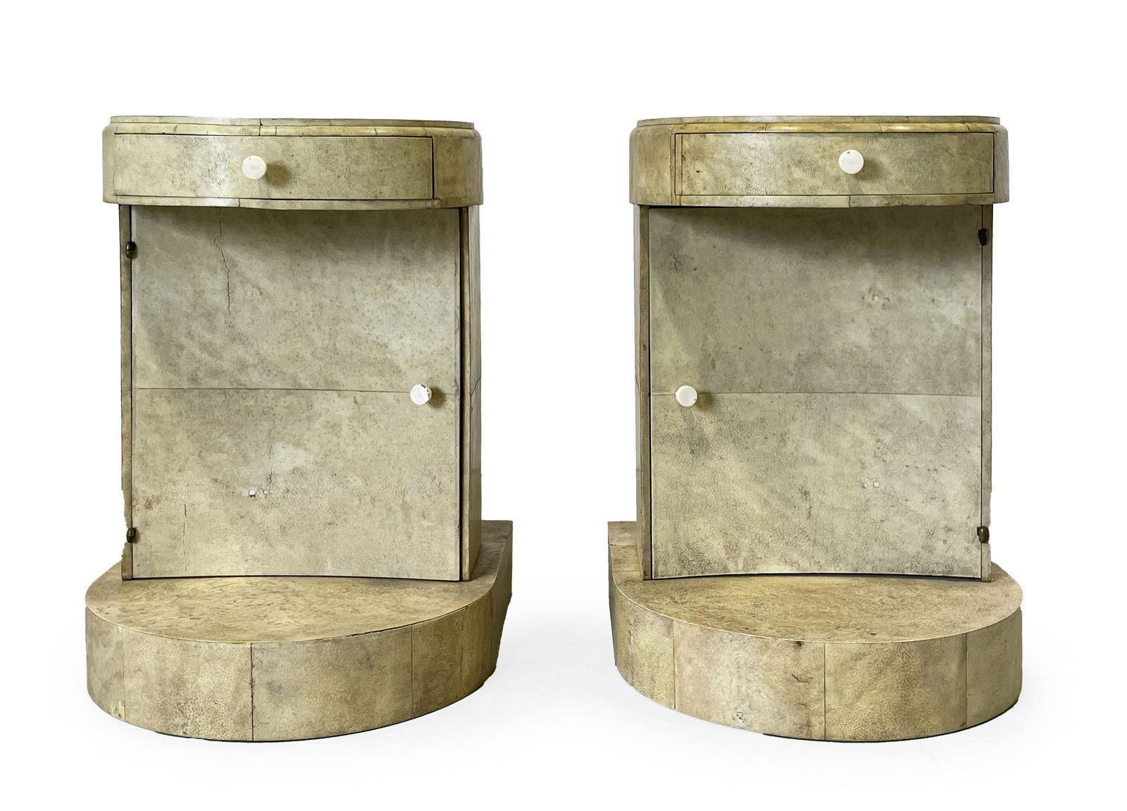 Pair of Art Deco Shagreen Nightstands (1 of 5)