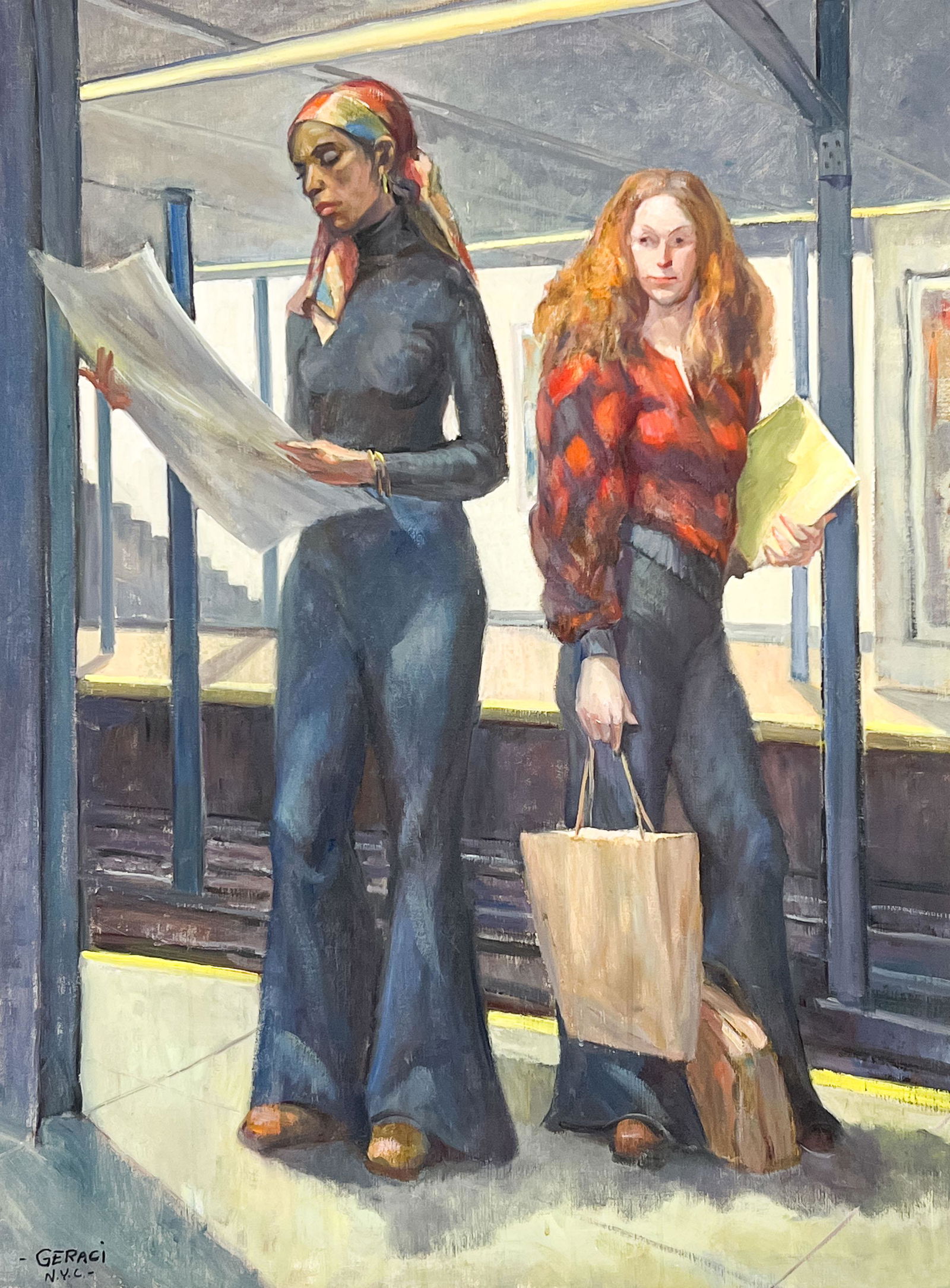 Lucian Geraci - Subway, New York City, with Two Figures (1 of 7)