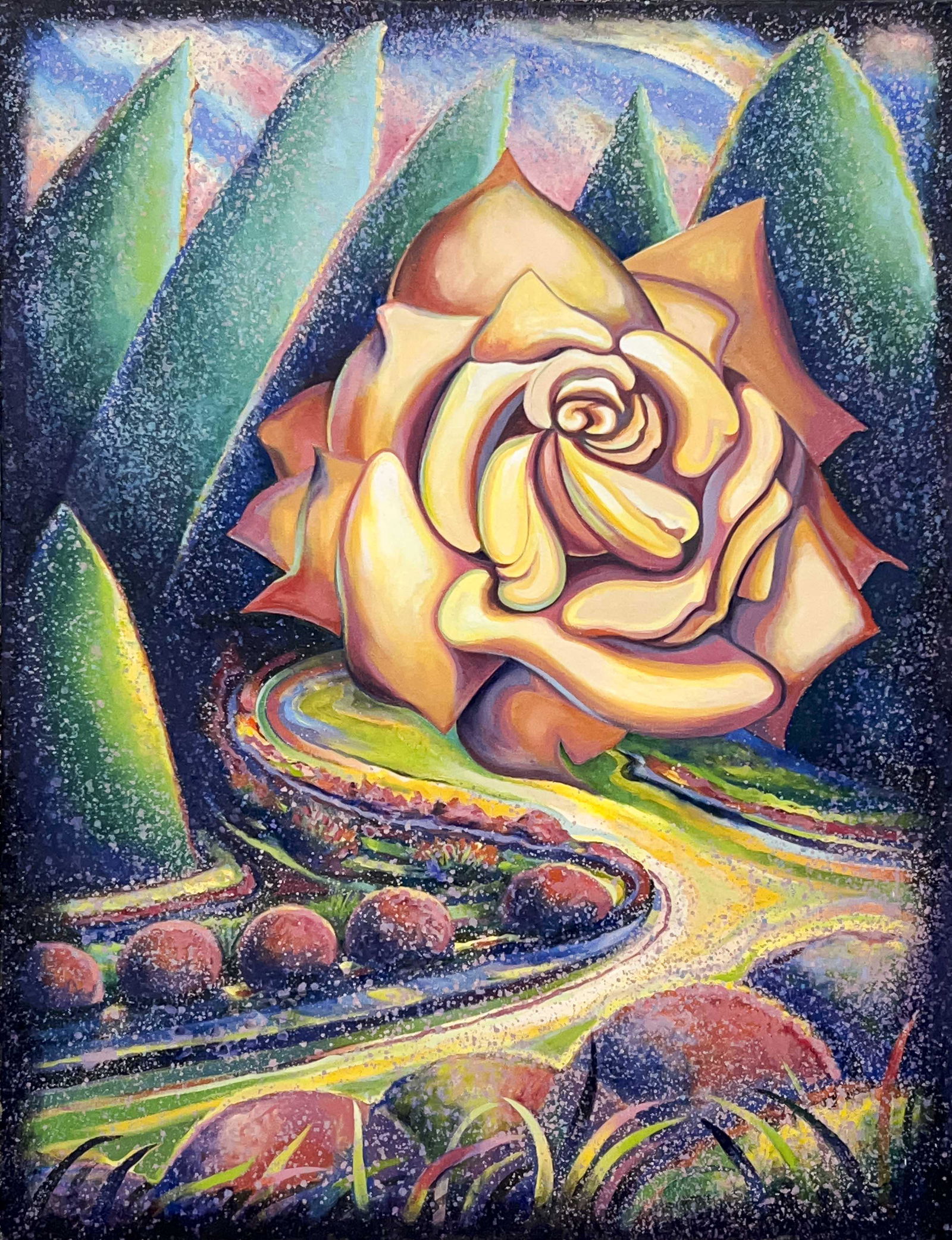 Lowell Nesbitt - Botanical Garden (Entrance to the Rose Garden) (1 of 4)