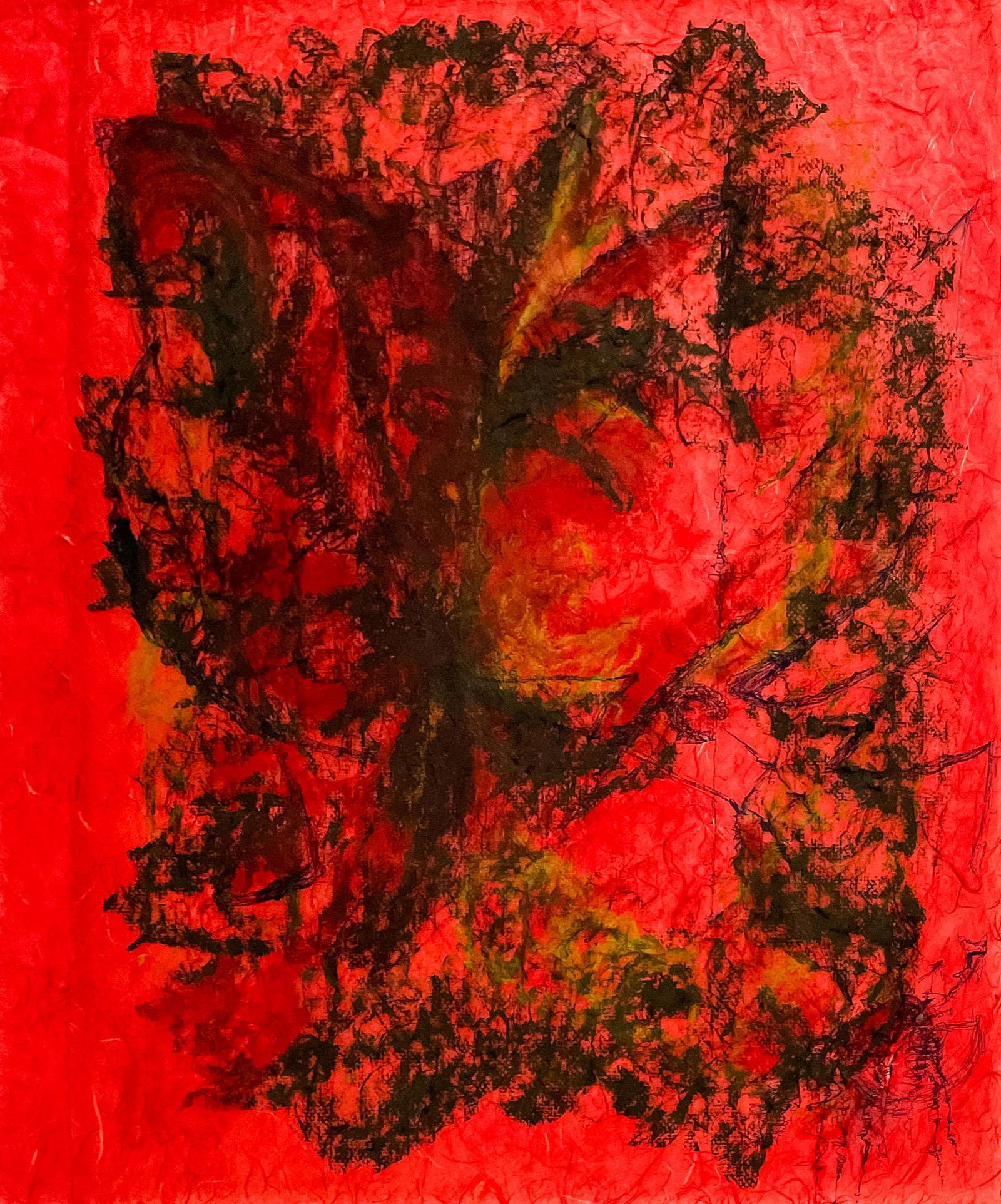 Unknown Artist - Red and Black Composition (1 of 3)