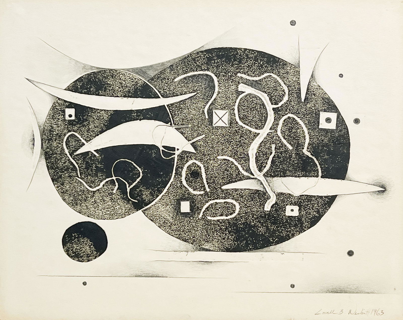Lowell Nesbitt - Untitled (Abstract Composition) (1 of 4)