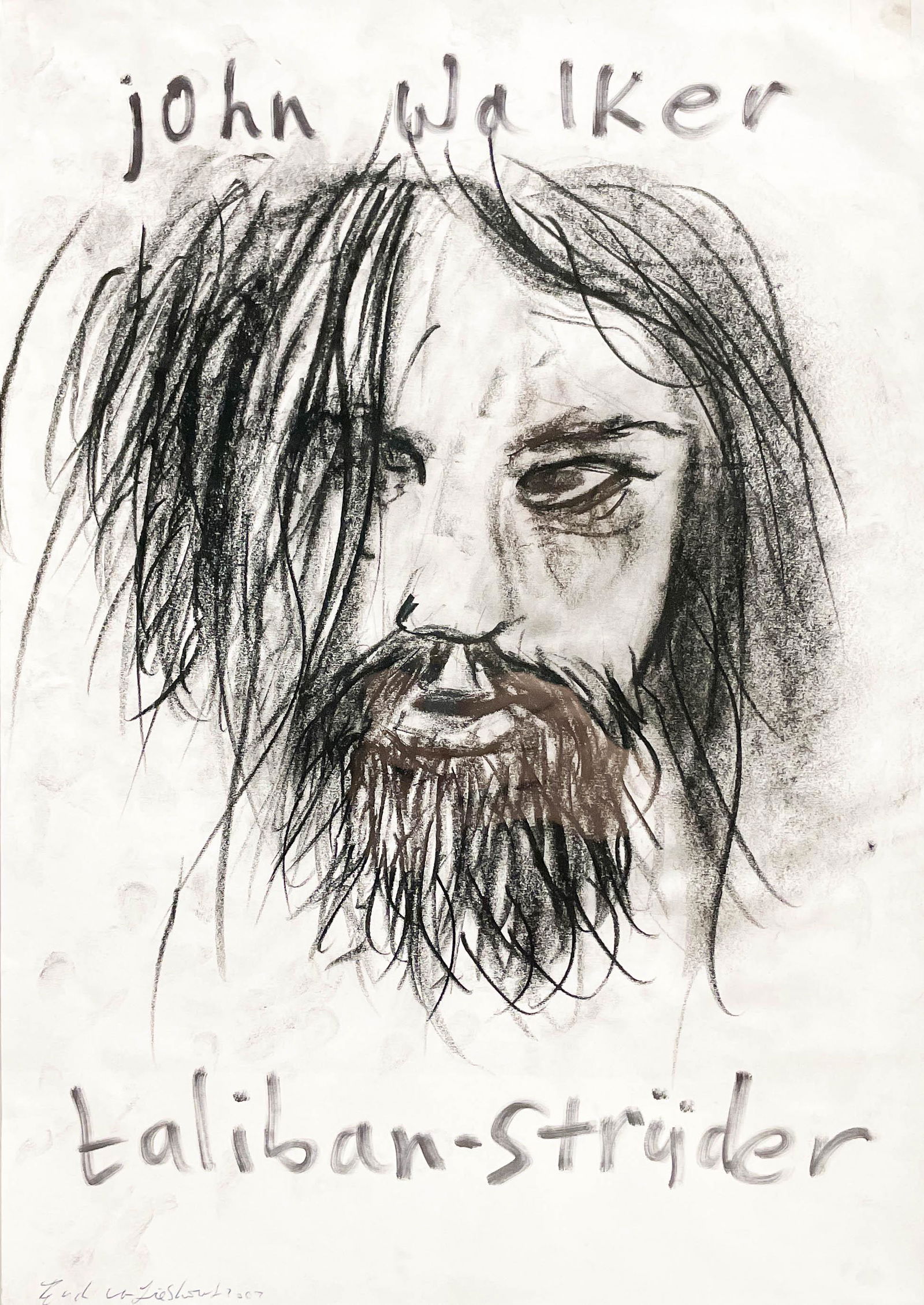 Erik van Lieshout - John Walker: Lot 125 Erik van Lieshout Dutch (b. 1968) John Walker (2002) graphite on paper signed lower right in ink sheet: 16 1/2 x 11 5/8 inches frame dimensions: 18 1/4 x 13 1/4 x 1 inches,,glazed frame Proven