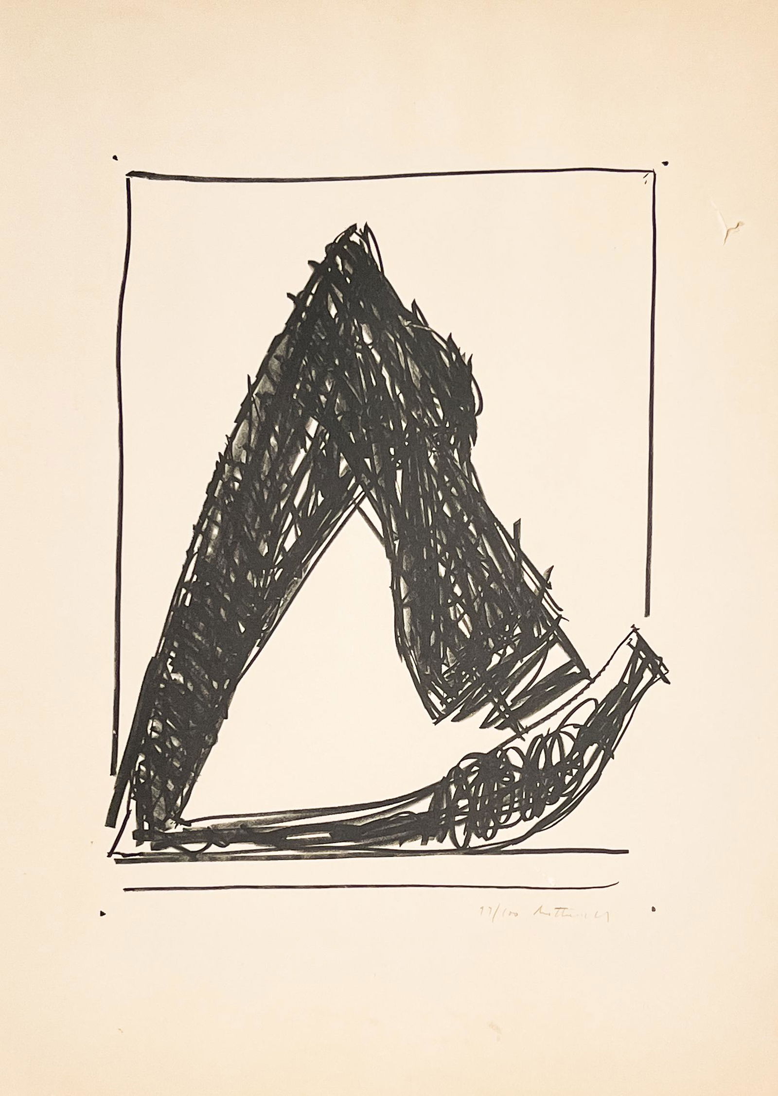 Robert Motherwell - Summertime in Italy (with Crayon): Lot 165 Robert Motherwell American (1915-1991) Summertime in Italy (with Crayon) lithograph printed and published by Hollander's Workshop, Inc., New York, with the blind stamp lower right signed in pe