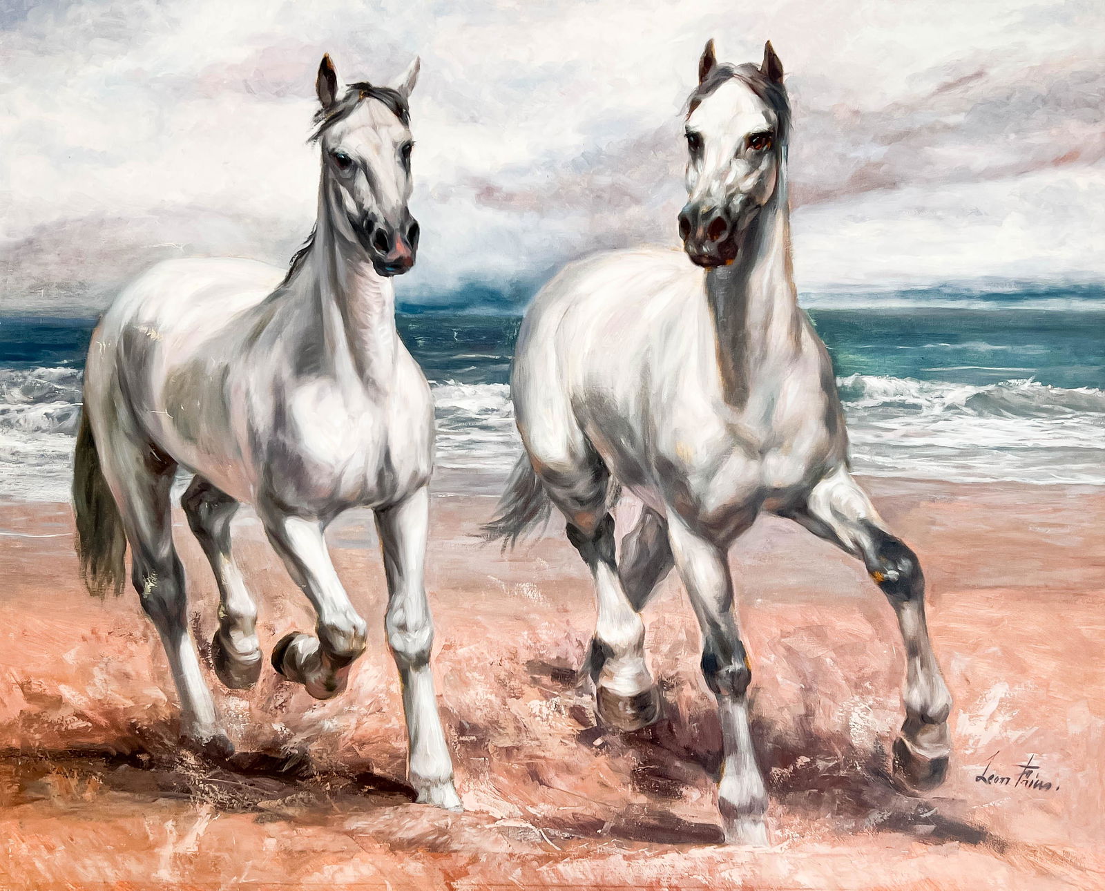 Leon Frias - Arabian Stallions on Beach (1 of 4)