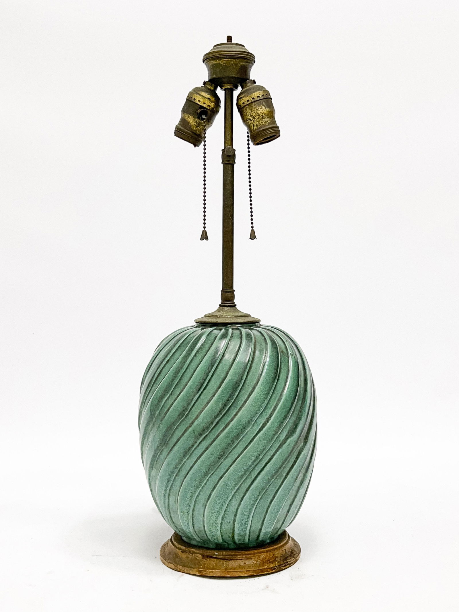 Late Art Deco Glazed Ceramic Lamp (1 of 6)