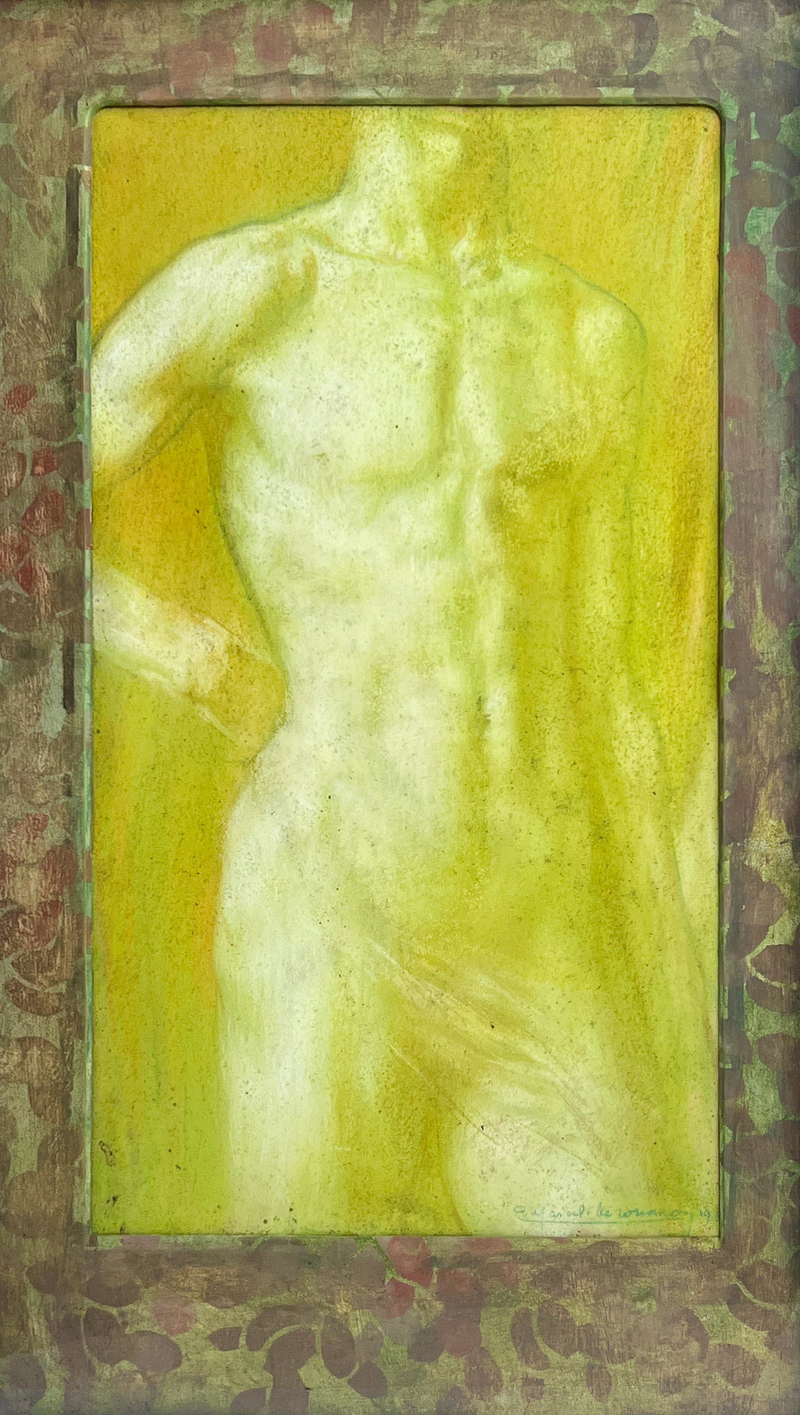 Pierre Amédée Marcel-Beronneau - Untitled (Nude): Lot 78 Pierre Amédée Marcel-Beronneau French (1869-1937) Untitled (Nude) (1919) pastel on paper signed lower right sight: 29 3/8 x 16 3/4 inches frame dimensions: 41 7/8 x 25 7/8 x 1 1/4 inc