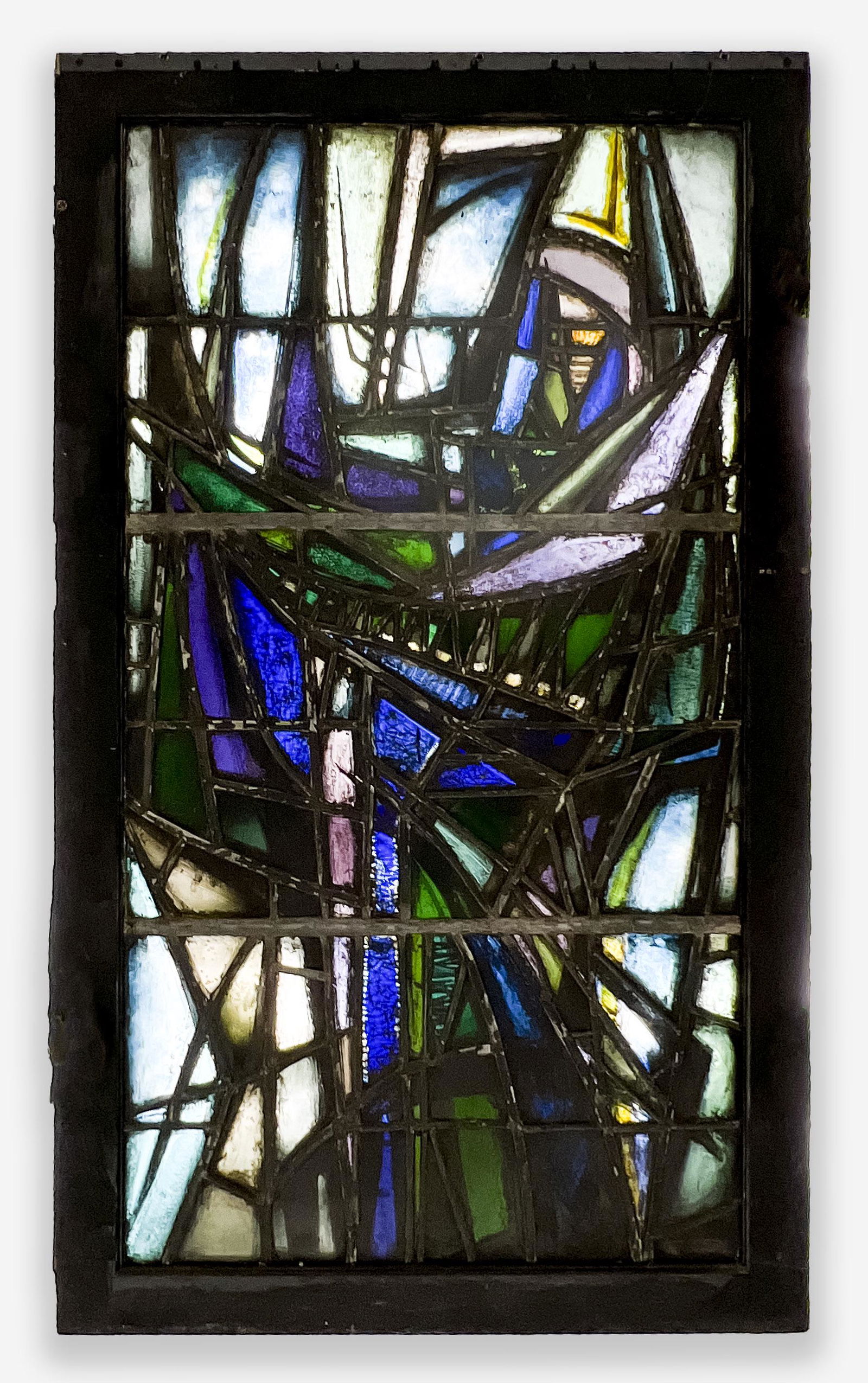 Lowell Nesbitt - Stained Glass Panel with Abstract Composition (1 of 6)