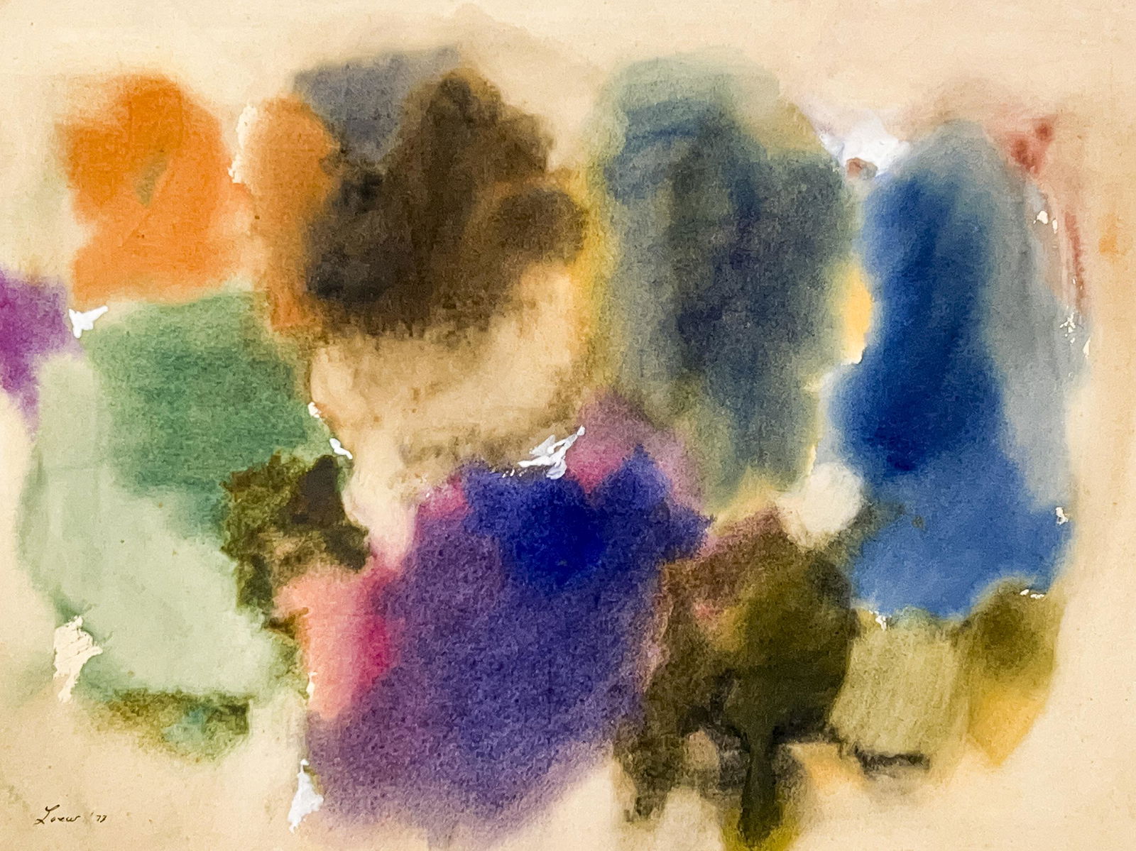 Michael Loew - Transformed Sea: Lot 38 Michael Loew American (1907-1985) Transformed Sea (1973) watercolor on paper signed lower left 18 x 24 inches unframed Provenance: From a private collection, by descent from the artist's estate