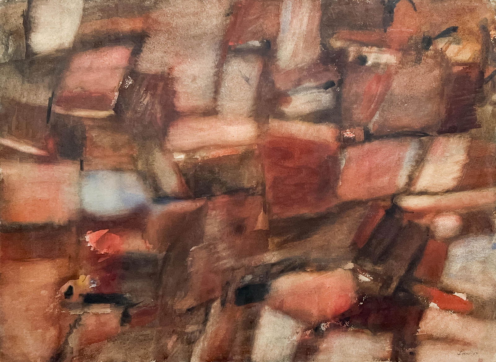 Michael Loew - Ebb Tide: Lot 49 Michael Loew American (1907-1985) Ebb Tide (1956) watercolor signed lower right sheet: 22 1/2 x 30 1/2 inches frame dimensions: 25 x 33 x 2 inches, wood frame with glazing Provenance: From a pr