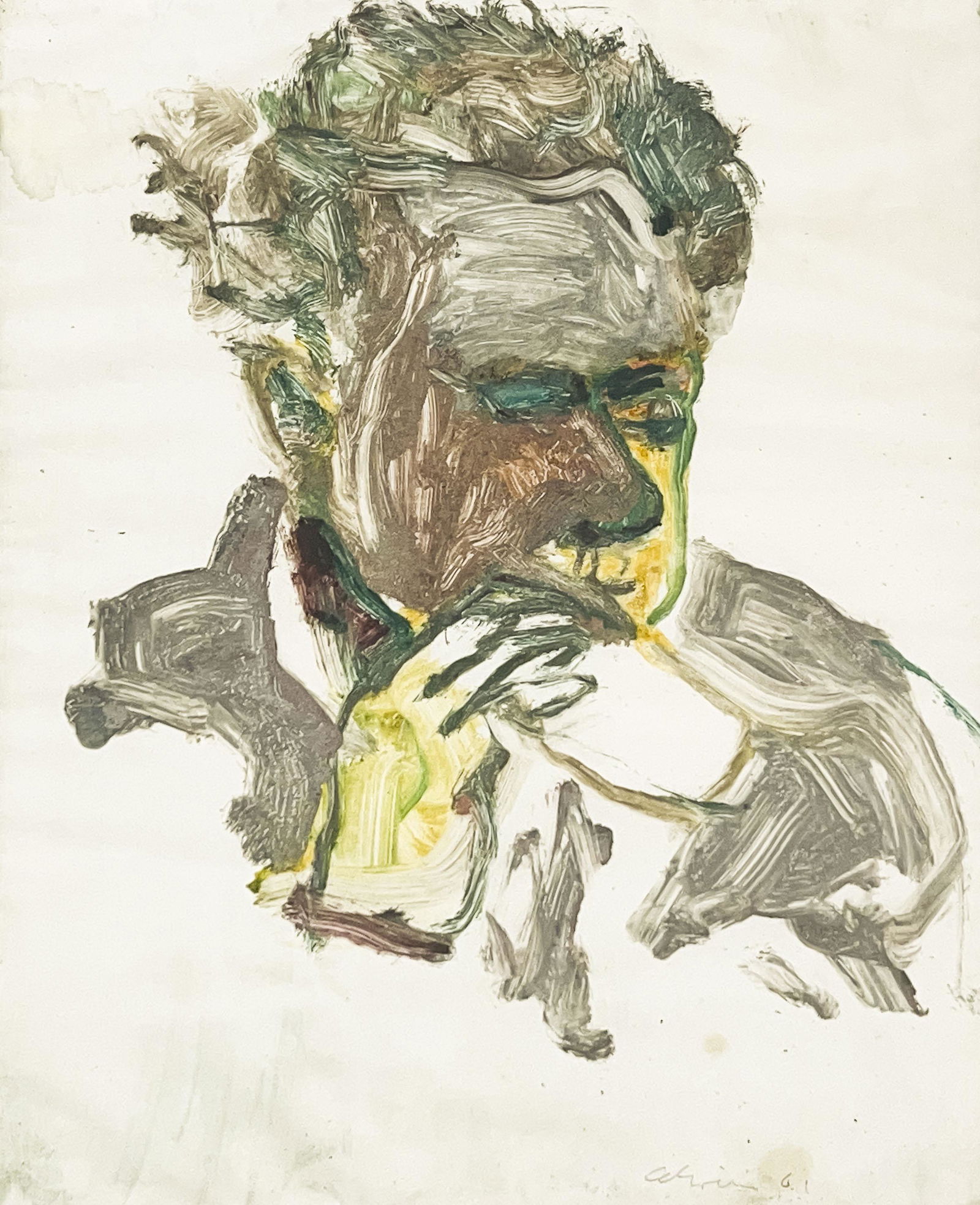 Nathan Oliveira - Untitled (Portrait) (1 of 5)