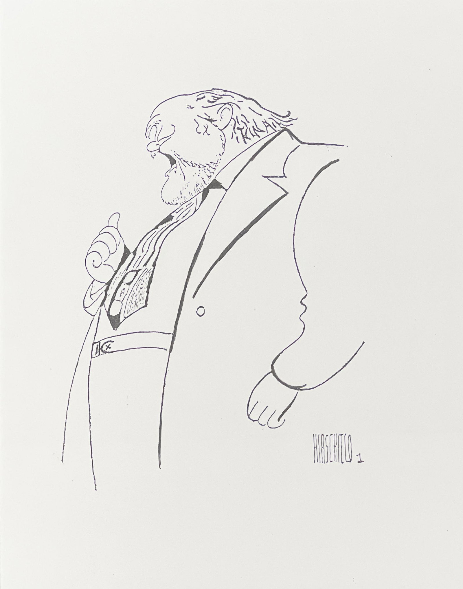 Al Hirschfeld - Charles Durning (Big Daddy) (1 of 4)