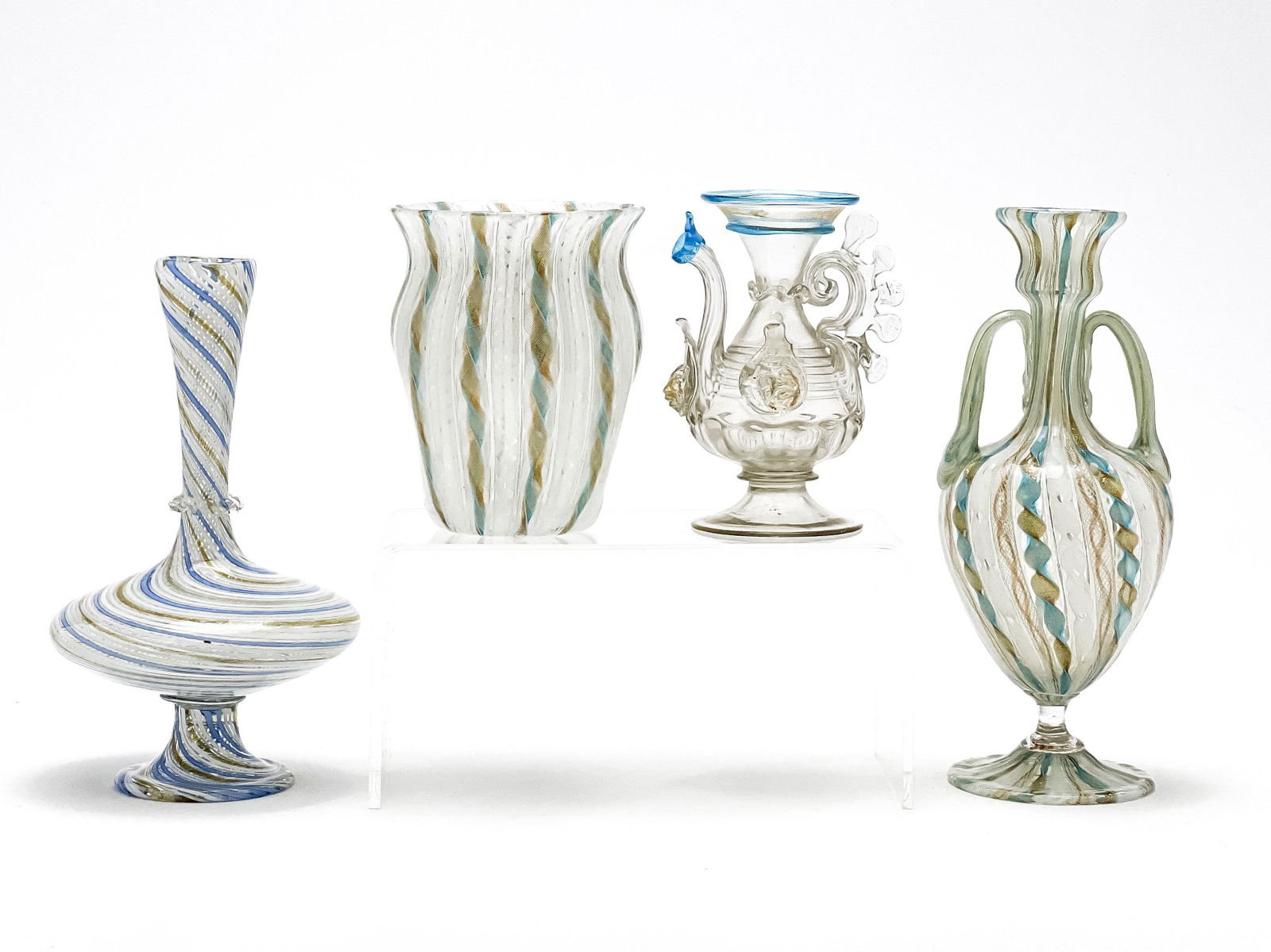 Group of 4 Salviati Venetian Glass Vessels (1 of 8)