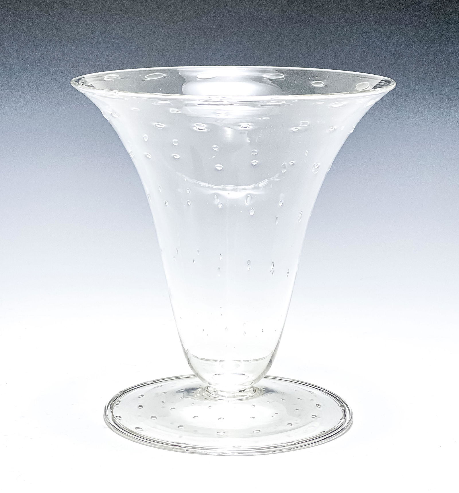 Italian Clear Soffiato Glass Vase (1 of 5)