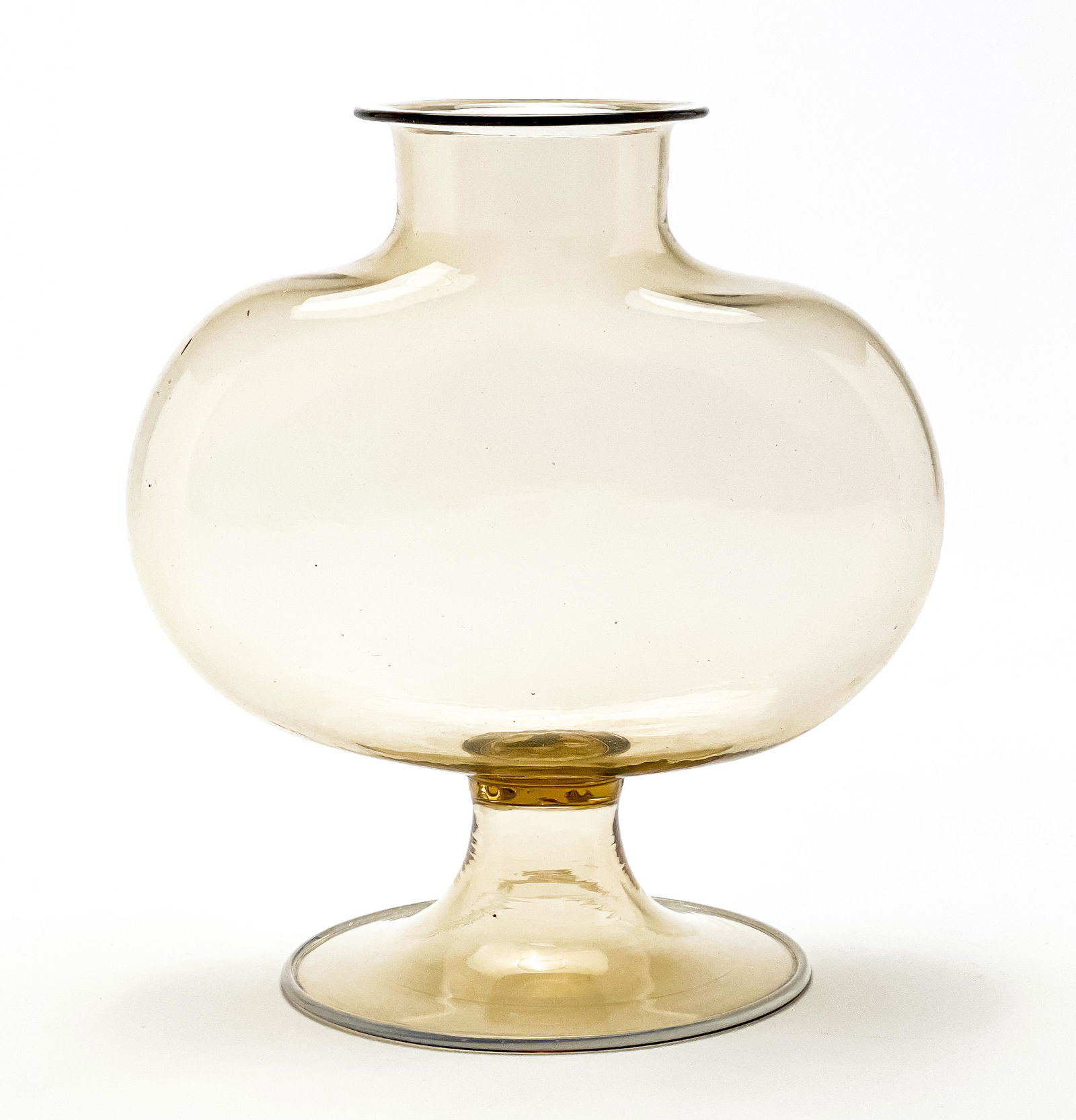 Fratelli Toso (attributed) - Pale Amber Soffiato Vase (1 of 6)