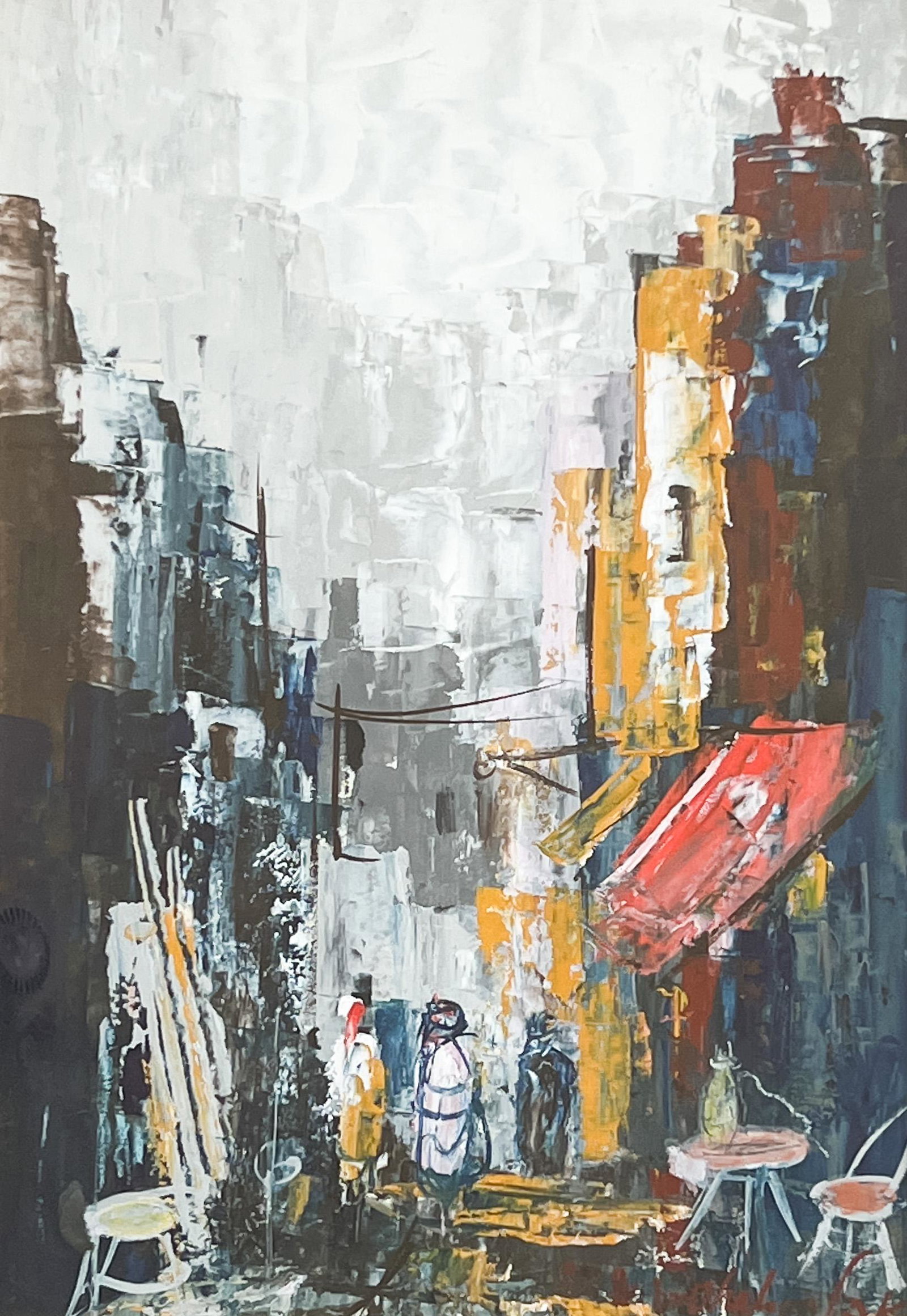 Avshalom Okashy - Old Haifa: Lot 11 Avshalom Okashy Israeli (1916-1980) Old Haifa oil on paper signed lower right sight: 18 3/4 x 13 inches frame dimensions: 25 1/4 x 19 3/4 x 1 1/2 inches, wood frame with glazing Additional Info