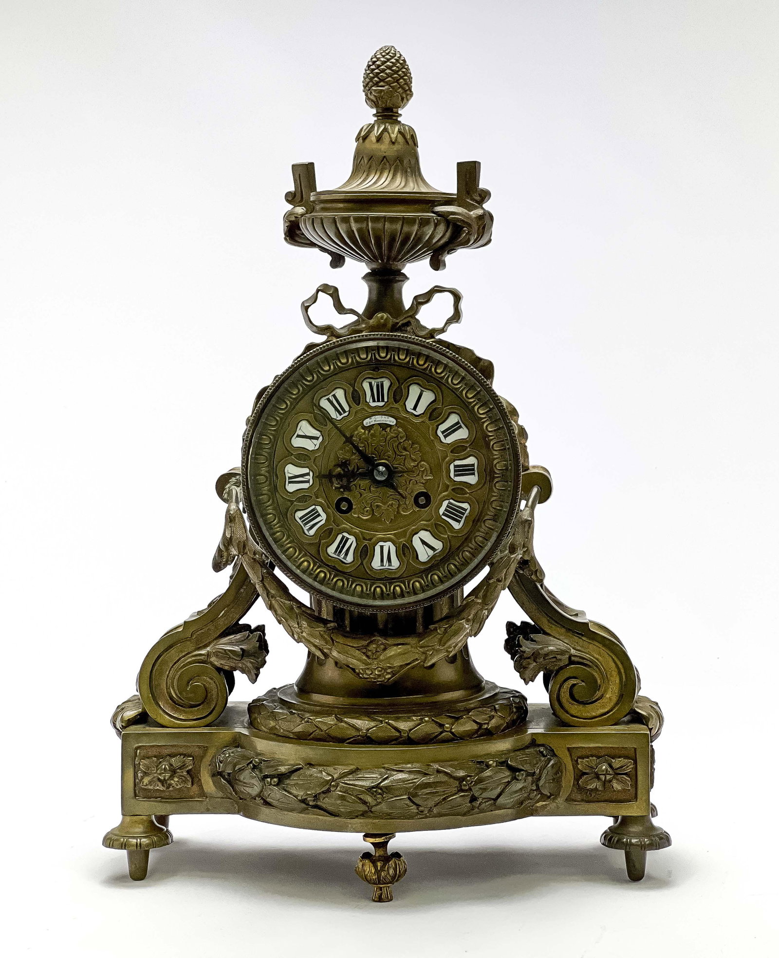 French Bronze Mantel Clock (1 of 8)