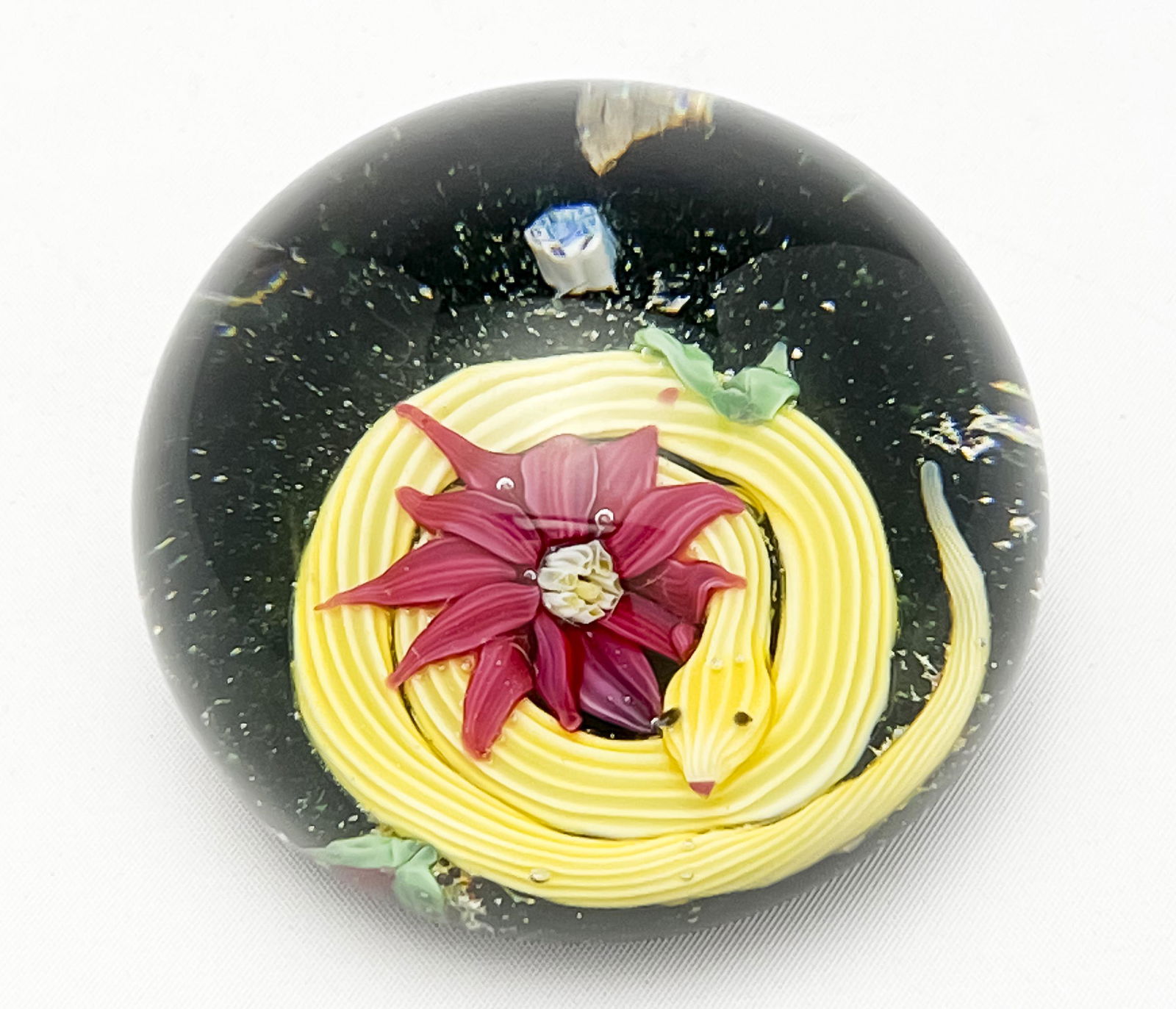 Baccarat (Co.) - Yellow Snake Paperweight (1 of 7)