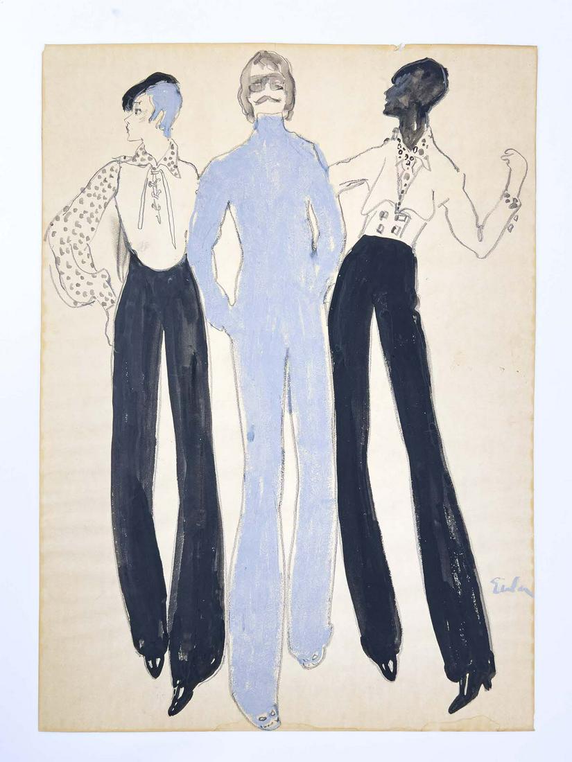 Joe Eula - Joe Eula Illustration for Geoffrey Beene (1 of 3)