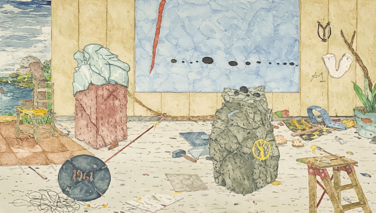 William T. Wiley - A Little Piece to Joan Miro (1 of 6)