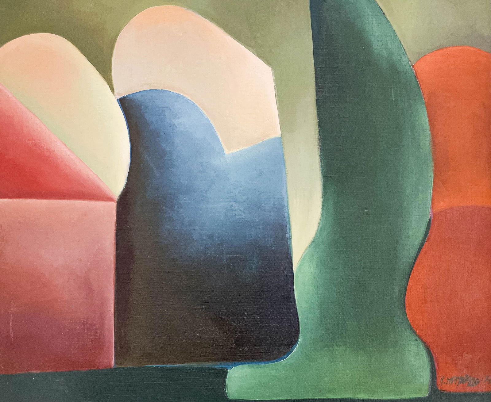 Unknown Artist - Abstract in Red, Green, and Blue (1 of 4)