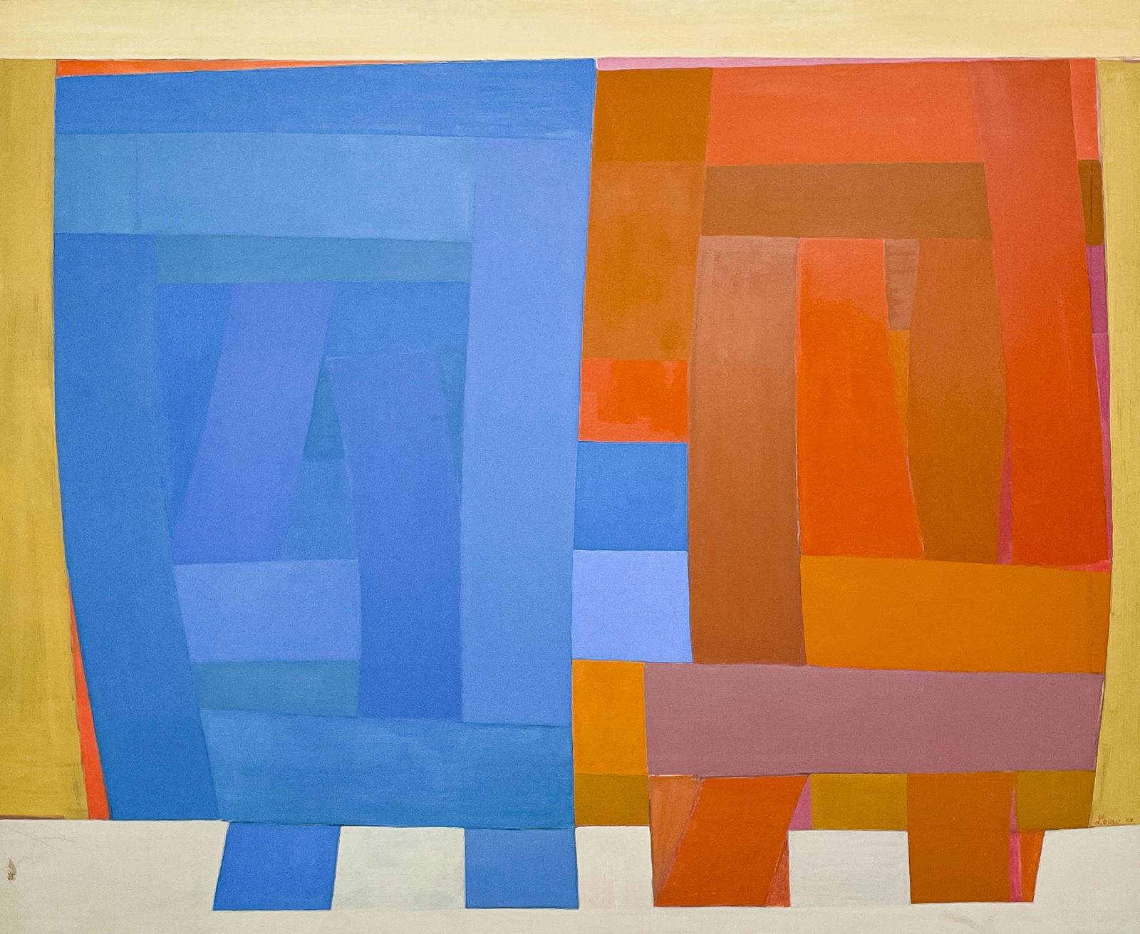 Michael Loew - UR: Lot 96 Michael Loew American (1907-1985) UR (1964) oil on canvas signed lower right and verso 62 x 76 inches frame dimensions: 62 3/4 x 76 3/4 x 1 1/2 inches, wood frame Provenance: From a private col