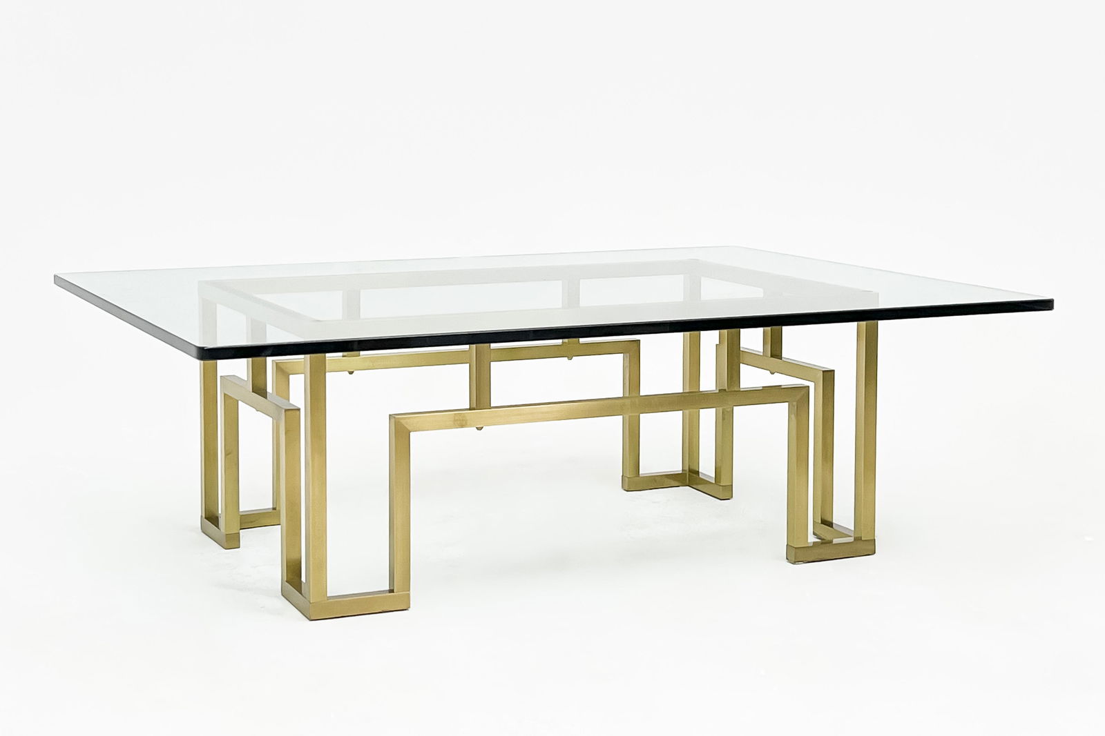 Contemporary Brass and Glass Coffee Table (1 of 6)
