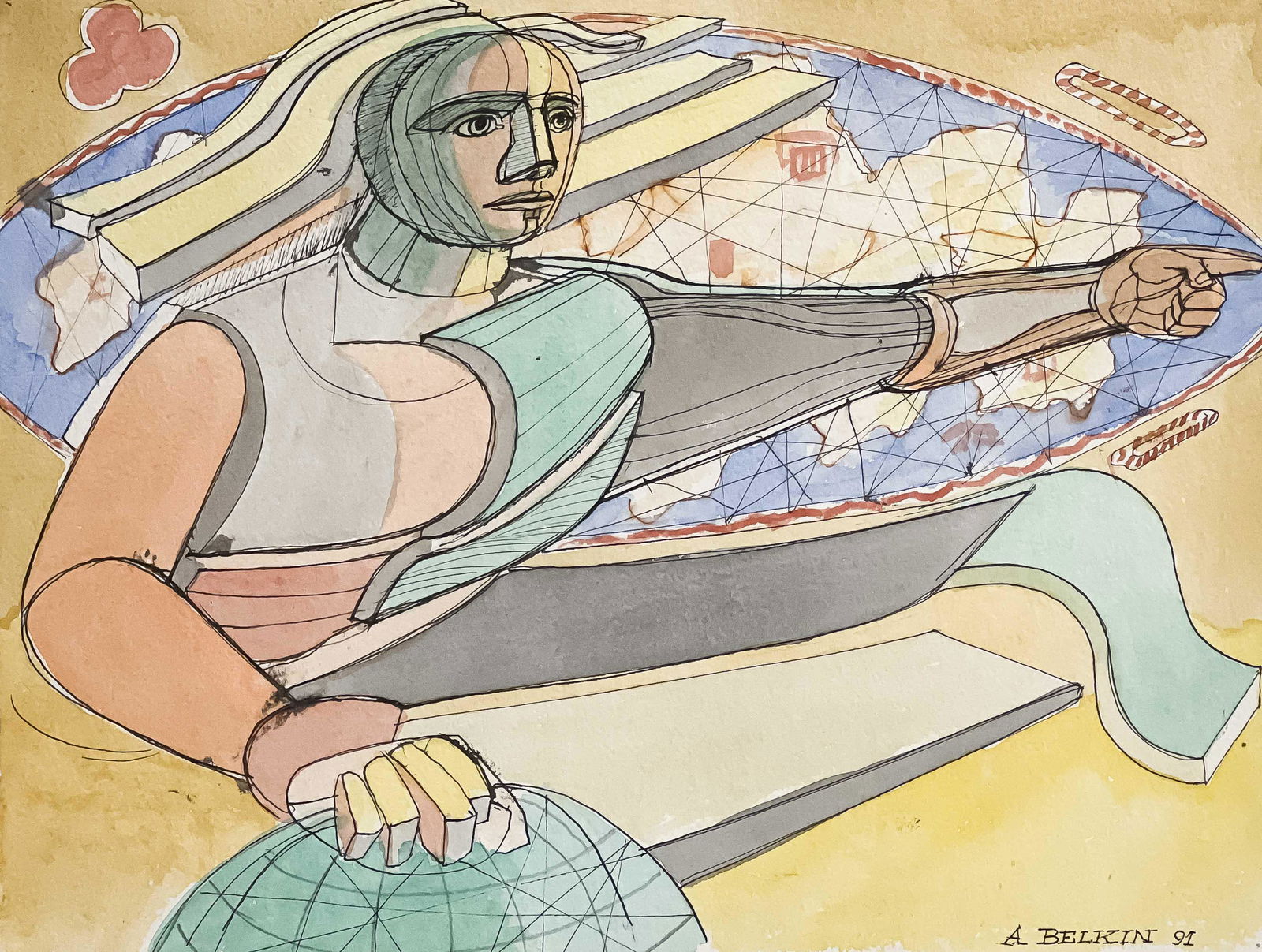 Arnold Belkin - Study for the Israel Museum (1 of 4)