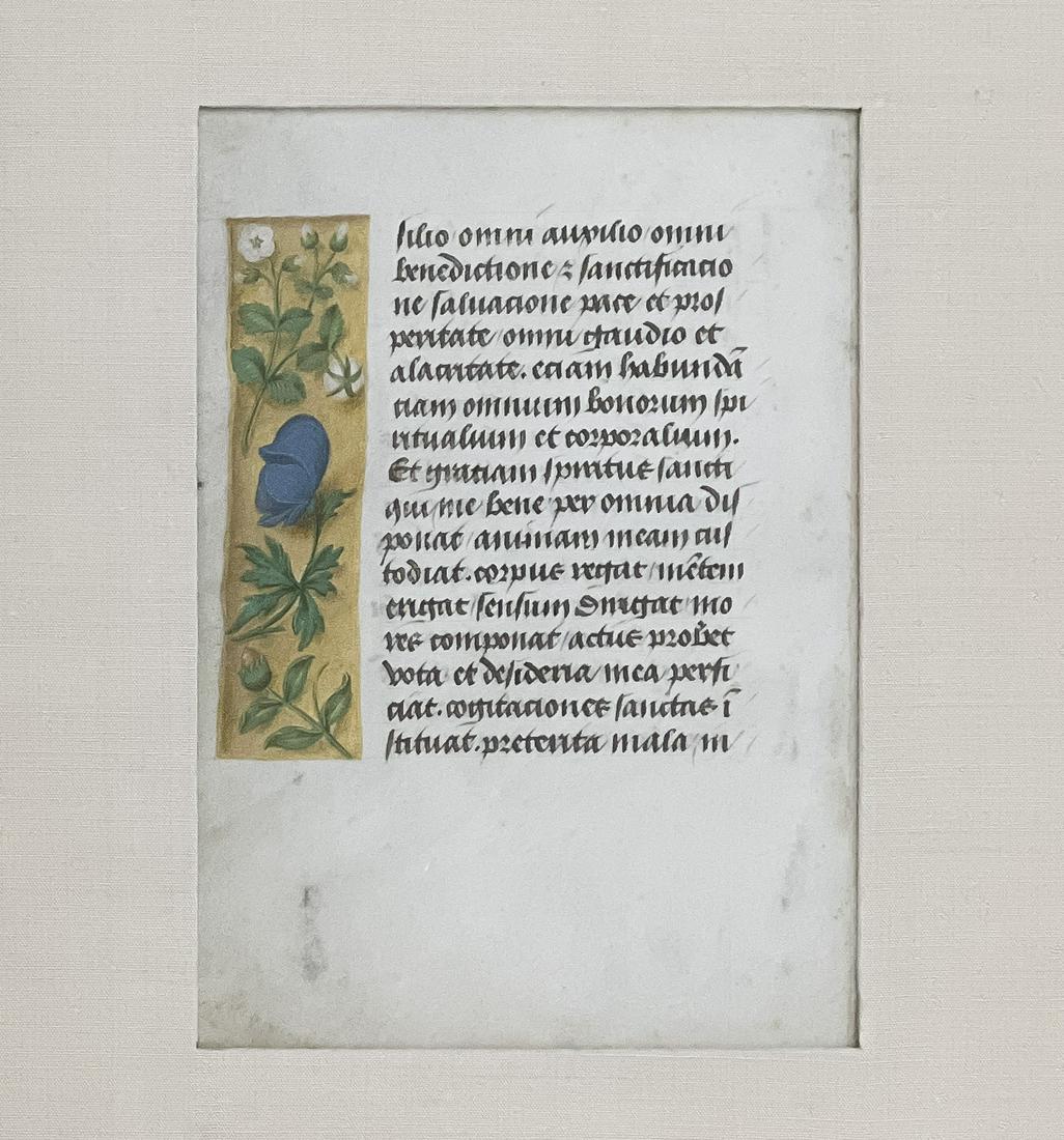 Illuminated Manuscript Leaf from a French Book of Hours (1 of 3)