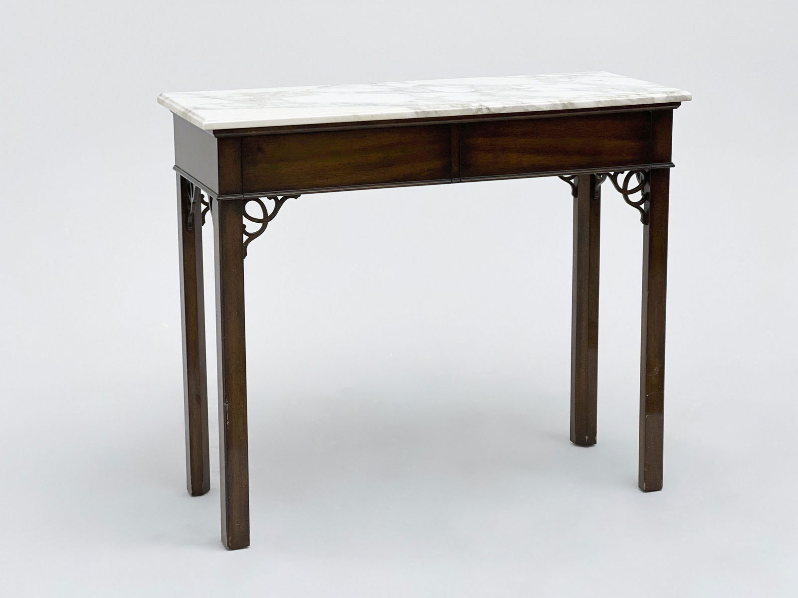 Smith and Watson Mahogany Marble Top Console Table (1 of 8)