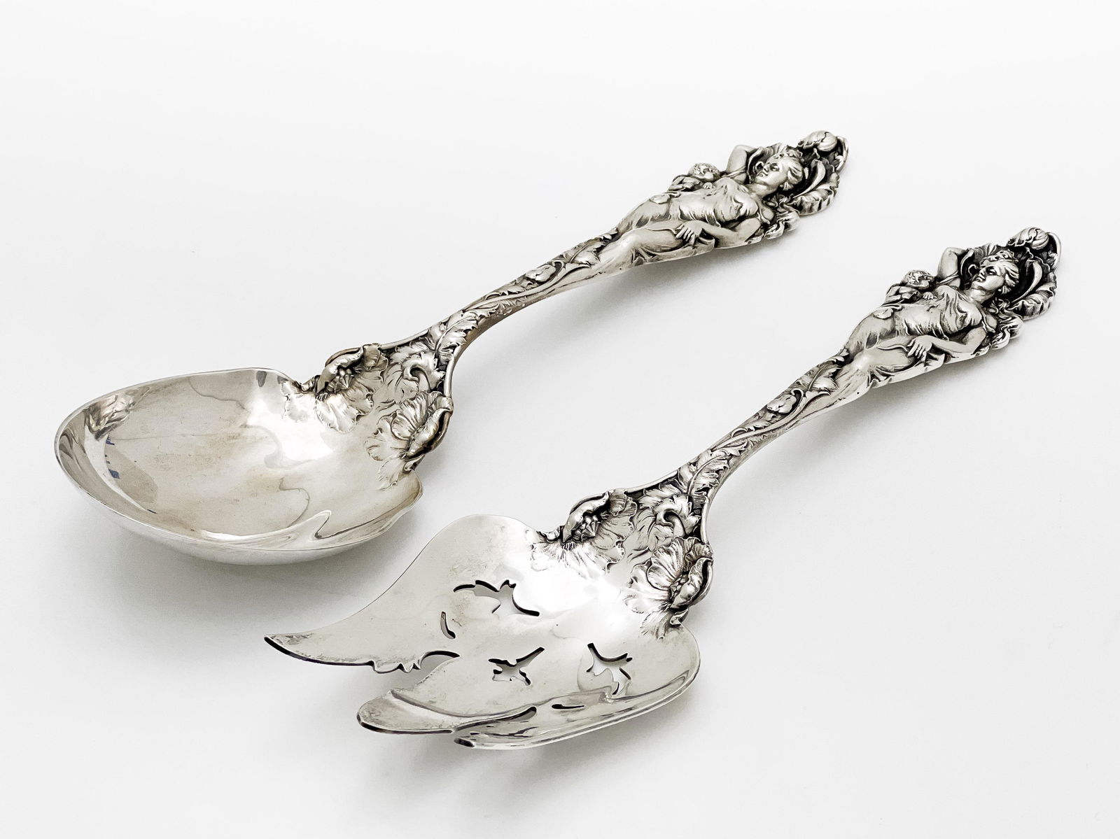 Sterling Silver Serving Fork and Spoon (1 of 4)