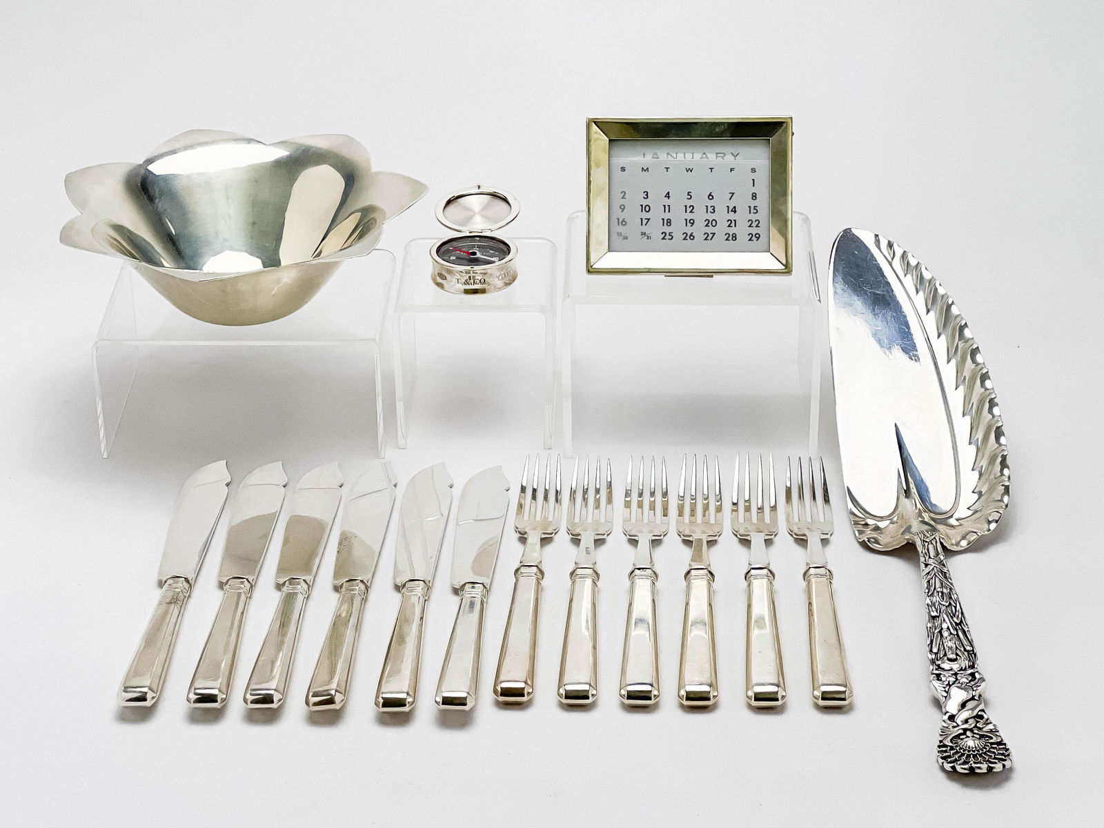 Sterling Tiffany Items, Group of 16 (1 of 12)