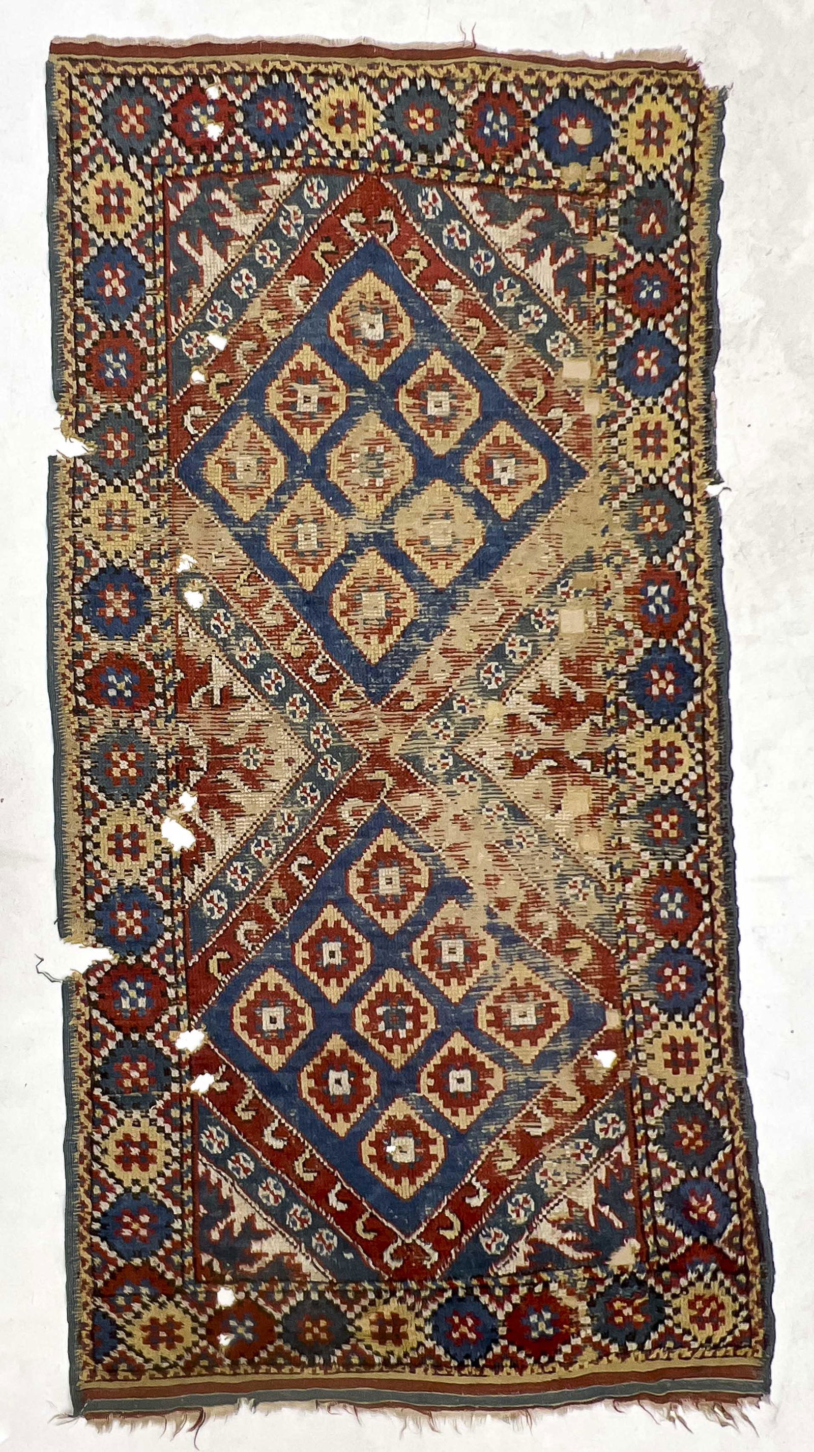 Konya Rug: Lot 142 Konya Rug Central Anatolia last quarter of 19th century 9 ft 4 in x 5 ft Provenance: Jim Dixon Collection