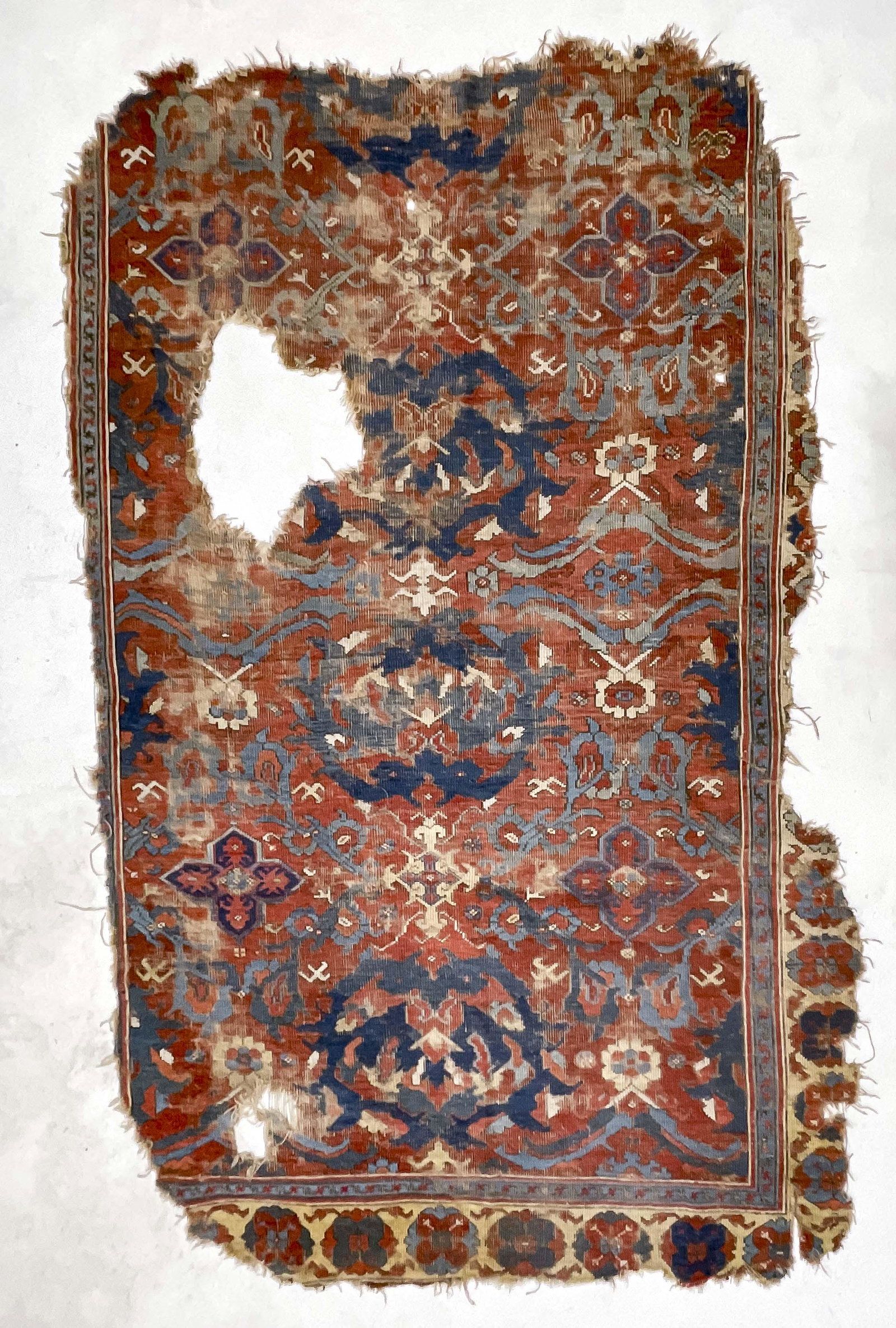 Smyrna Fragmentary Carpet: Lot 145 Smyrna Fragmentary Carpet West Anatolia 18th century 9 ft 4 in x 6 ft 2 in Provenance: Jim Dixon Collection