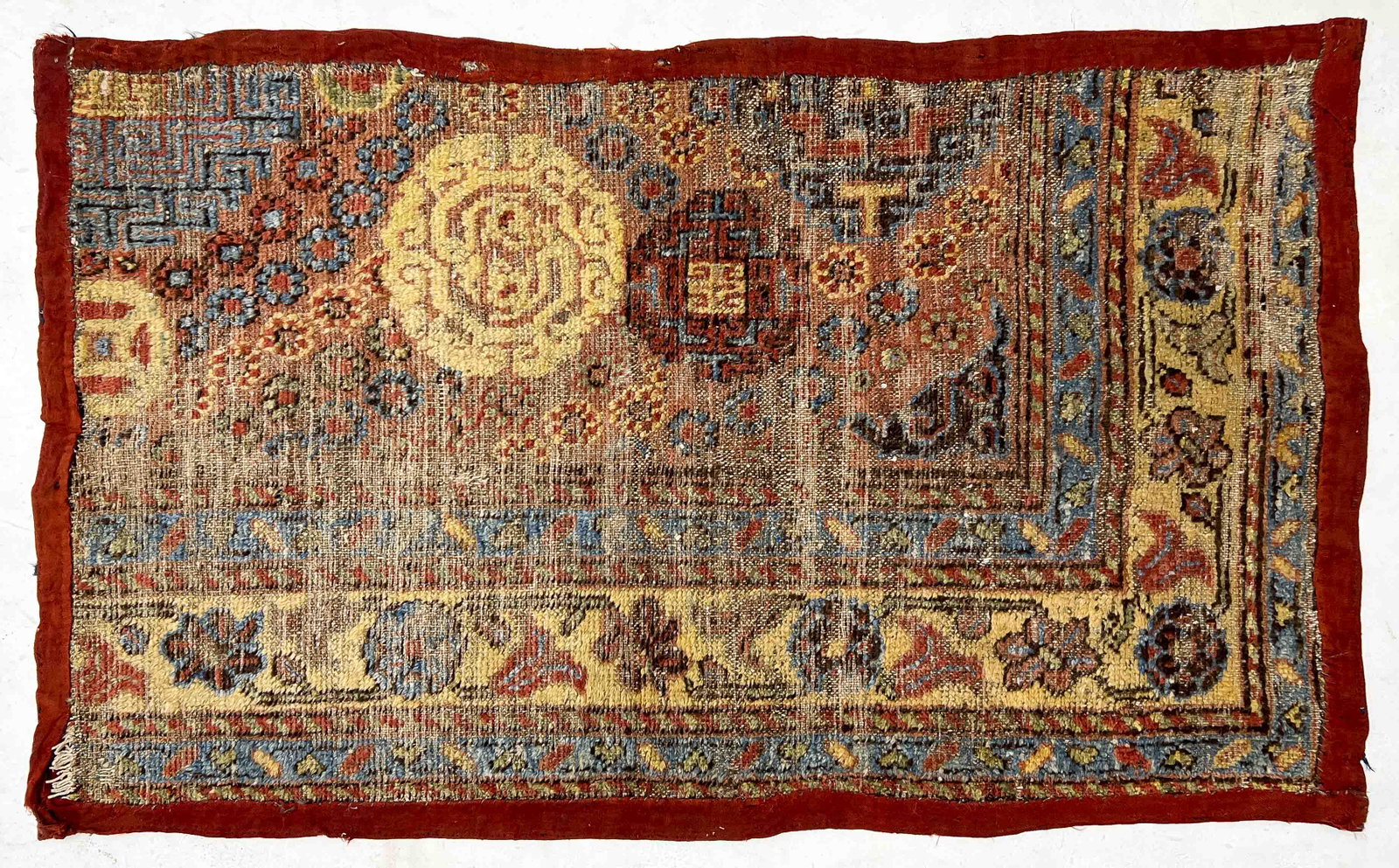 Khotan Fragment: Lot 148 Khotan Fragment East Turkestan 19th century 4 ft 7 in x 2 ft 8 in Provenance: Jim Dixon Collection