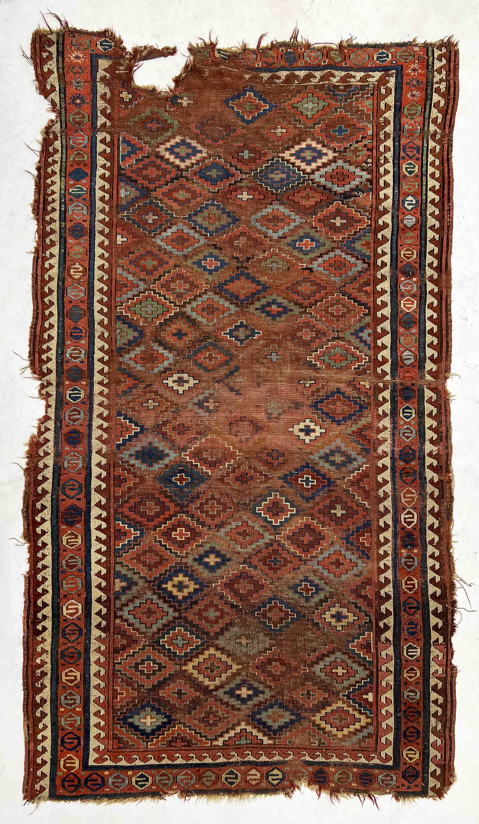 Kurdish Rug: Lot 156 Kurdish Rug West Persia last quarter of 19th century 7 ft 11 in x 4 ft 6 in Provenance: Jim Dixon Collection