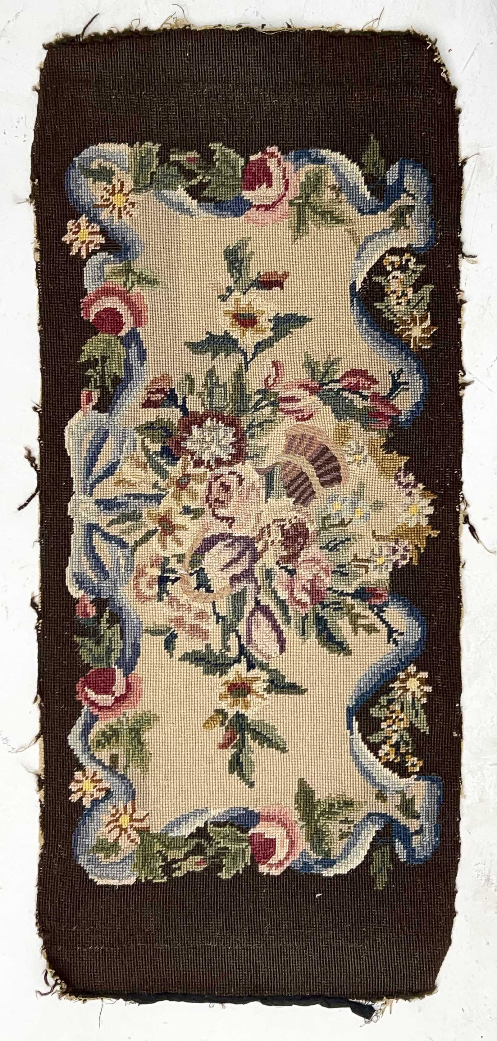 English Needlepoint Rug: Lot 160 English Needlepoint Rug England 19th century 2 ft 10 in x 1 ft 3 in Provenance: Jim Dixon Collection