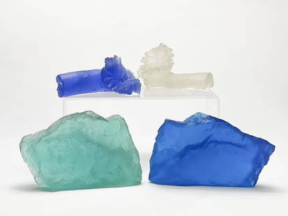 Perla Krauze - Untitled (Sea Glass): Lot 118 Perla Krauze Mexican (b. 1953) Untitled (Sea Glass) resin larger: 4 3/4 x 7 x 1 1/2 inches Provenance: The Graciela Kartofel Collection