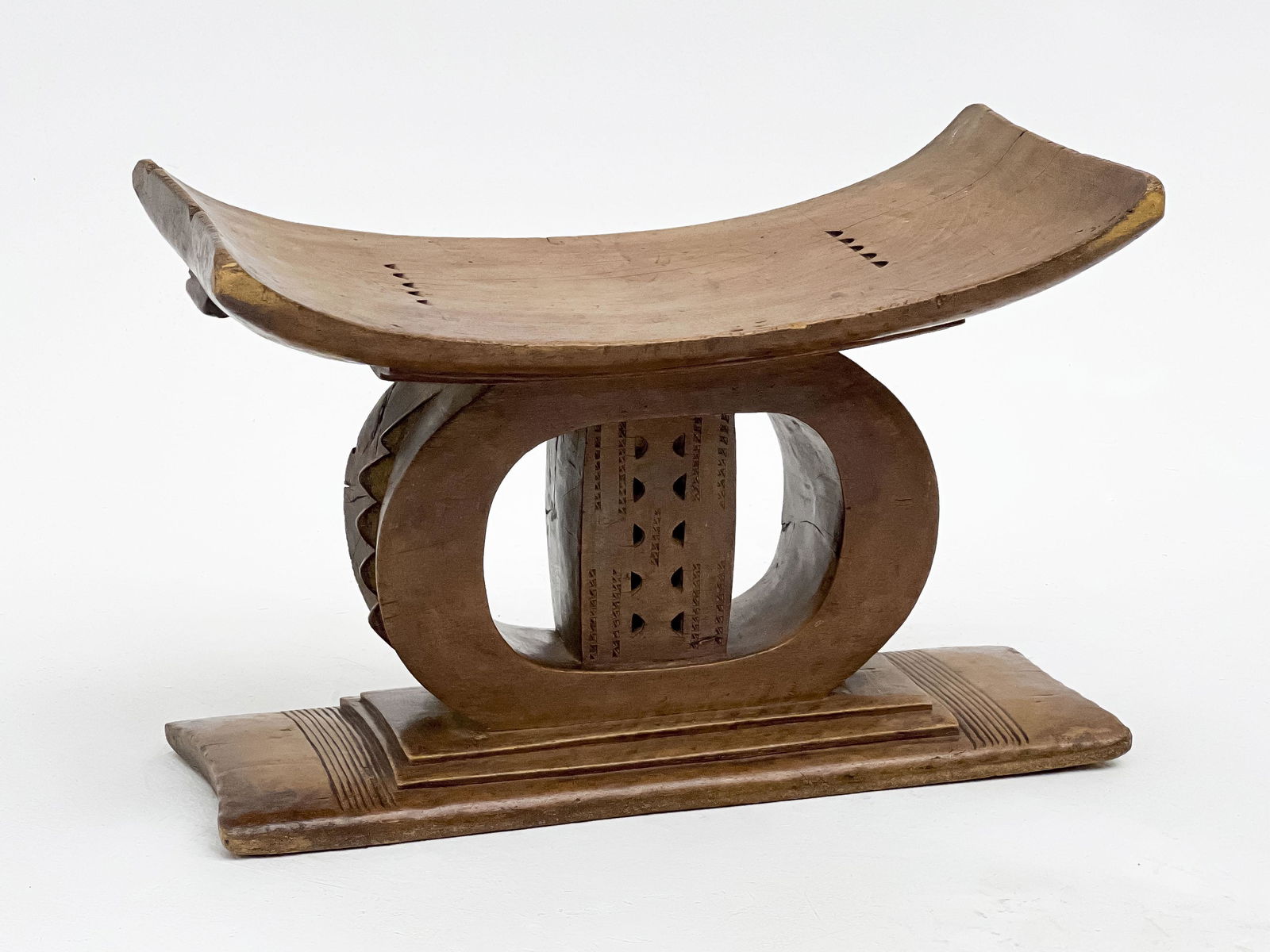 African Carved Wood Stool (1 of 6)