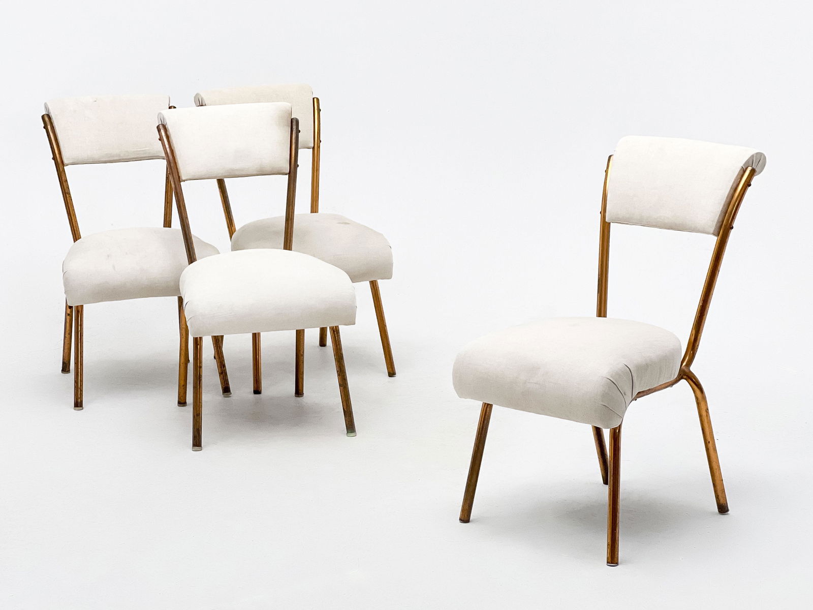 Mid Century Modern Upholstered Side Chairs, Set of 4 (1 of 5)