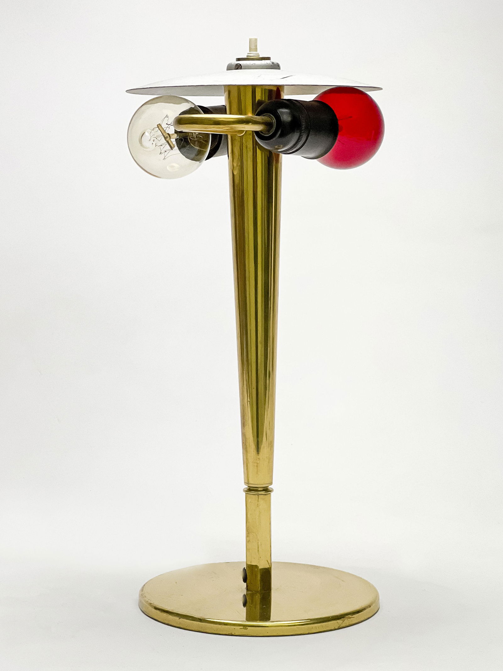 Tapered Mid Century Modern Brass Table Lamp Base (1 of 5)