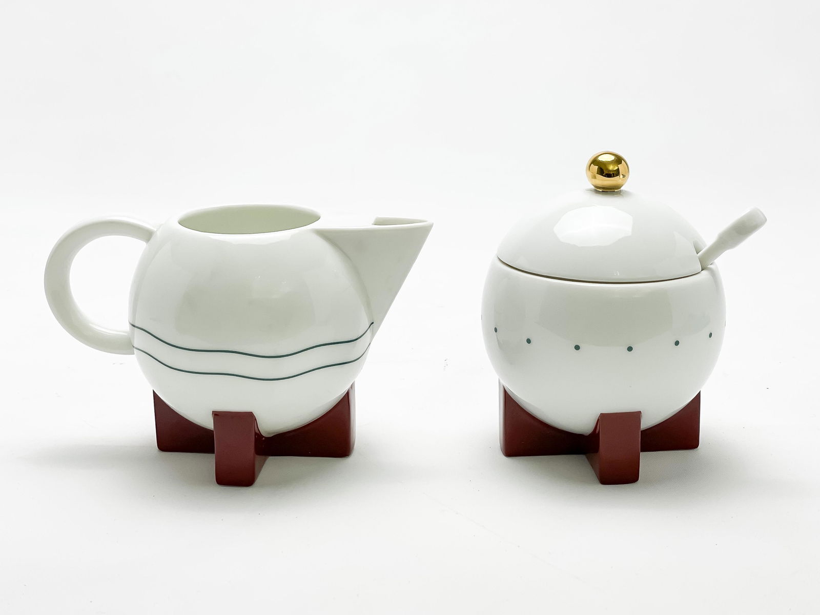 Michael Graves for Swid Powell, Porcelain Creamer and Sugar Bowl (1 of 5)