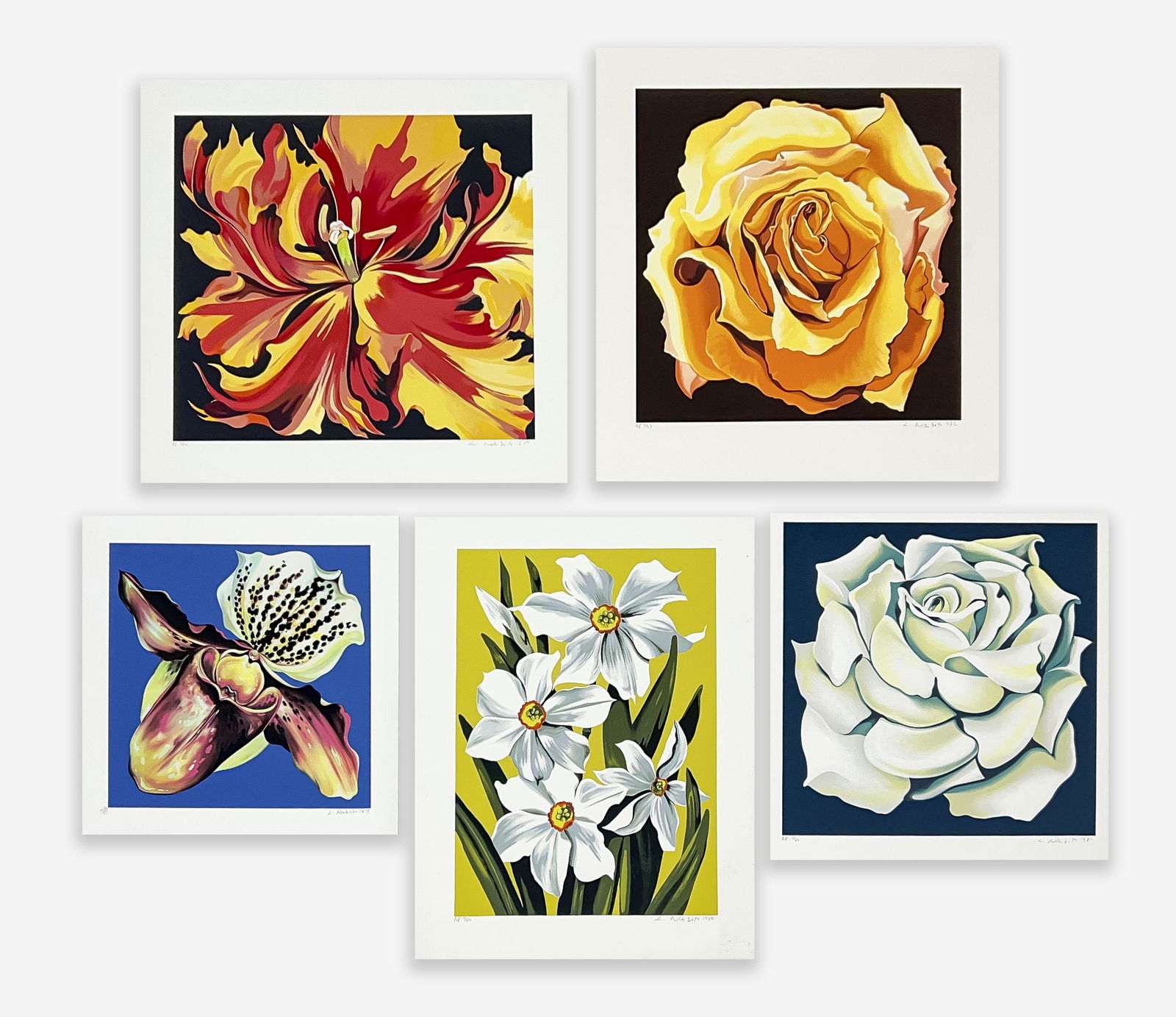 Lowell Nesbitt - 5 Flower Prints (1 of 8)