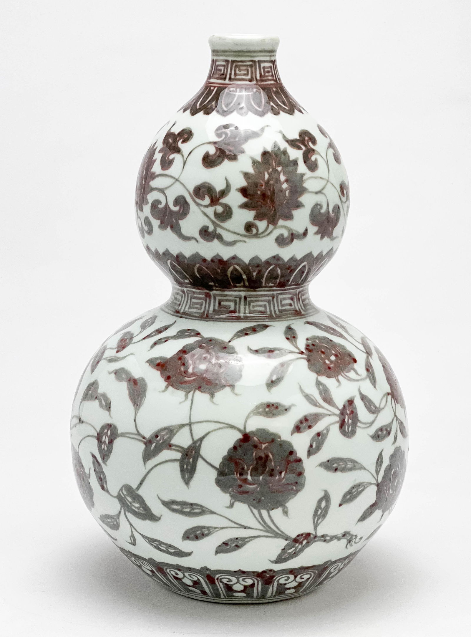 Chinese Porcelain Underglaze Red Decorated Double Gourd Vessel (1 of 7)