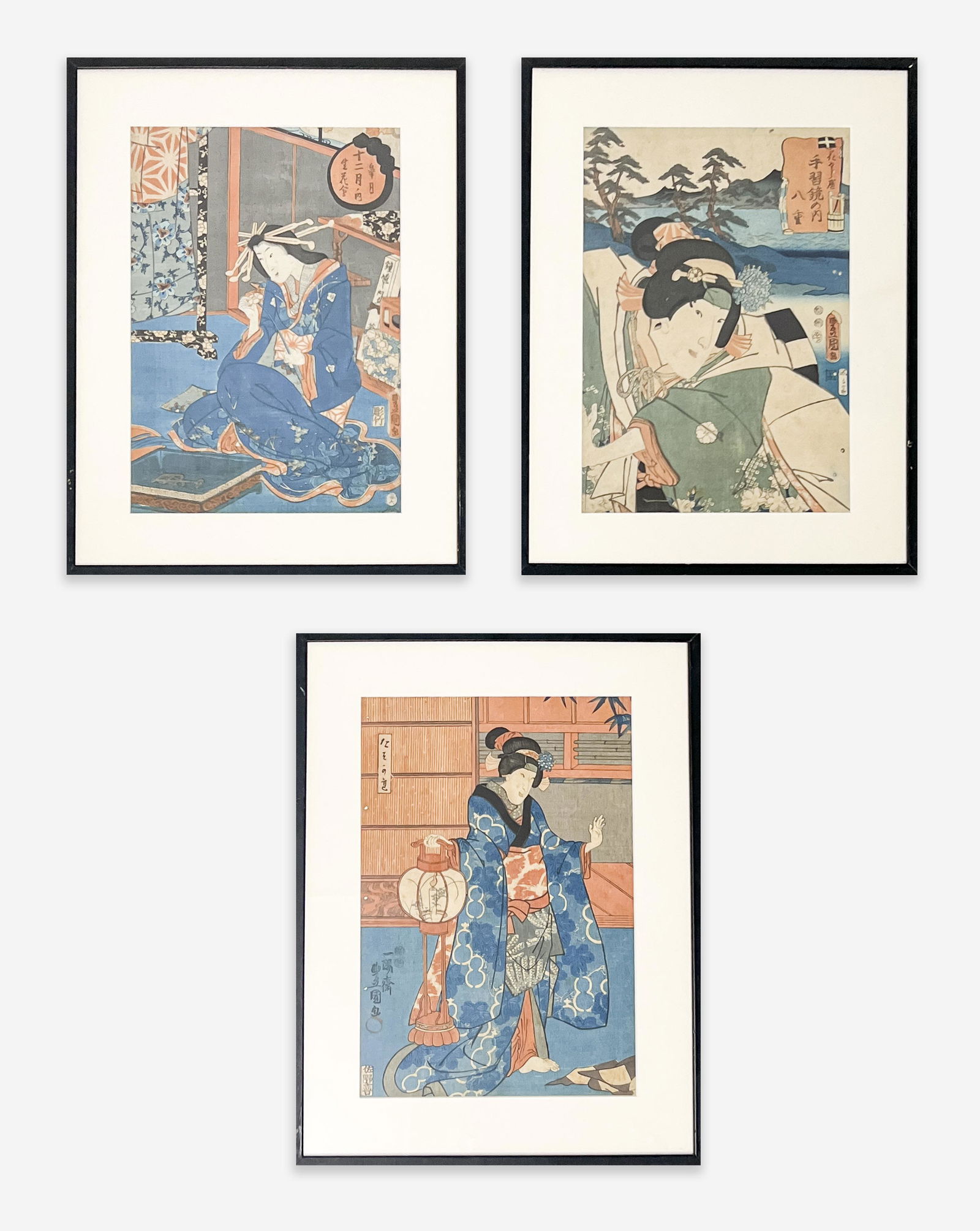 3 Japanese Woodblock Prints, Utagawa Kunisada (Toyokuni III) (1 of 9)