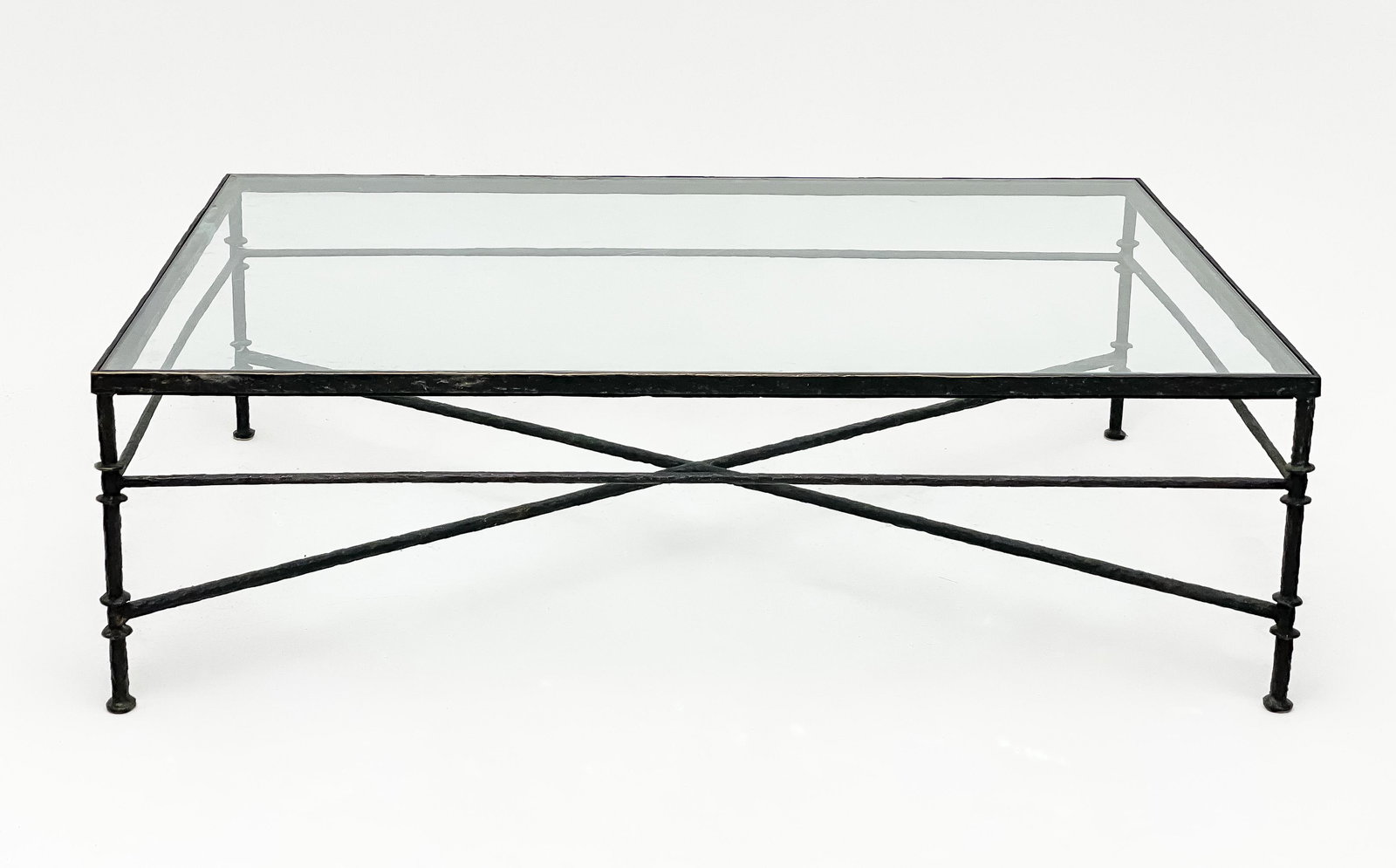 Diego Giacometti Style Bronze and Glass Coffee Table (1 of 4)