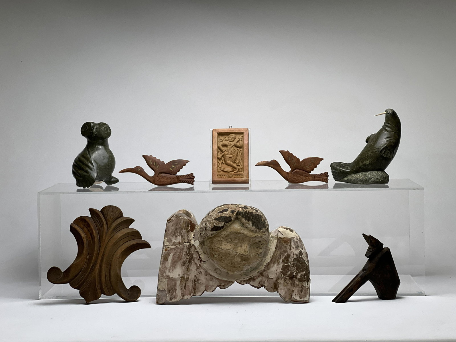 Wall and Animal Sculptures, Group of 9 (1 of 7)