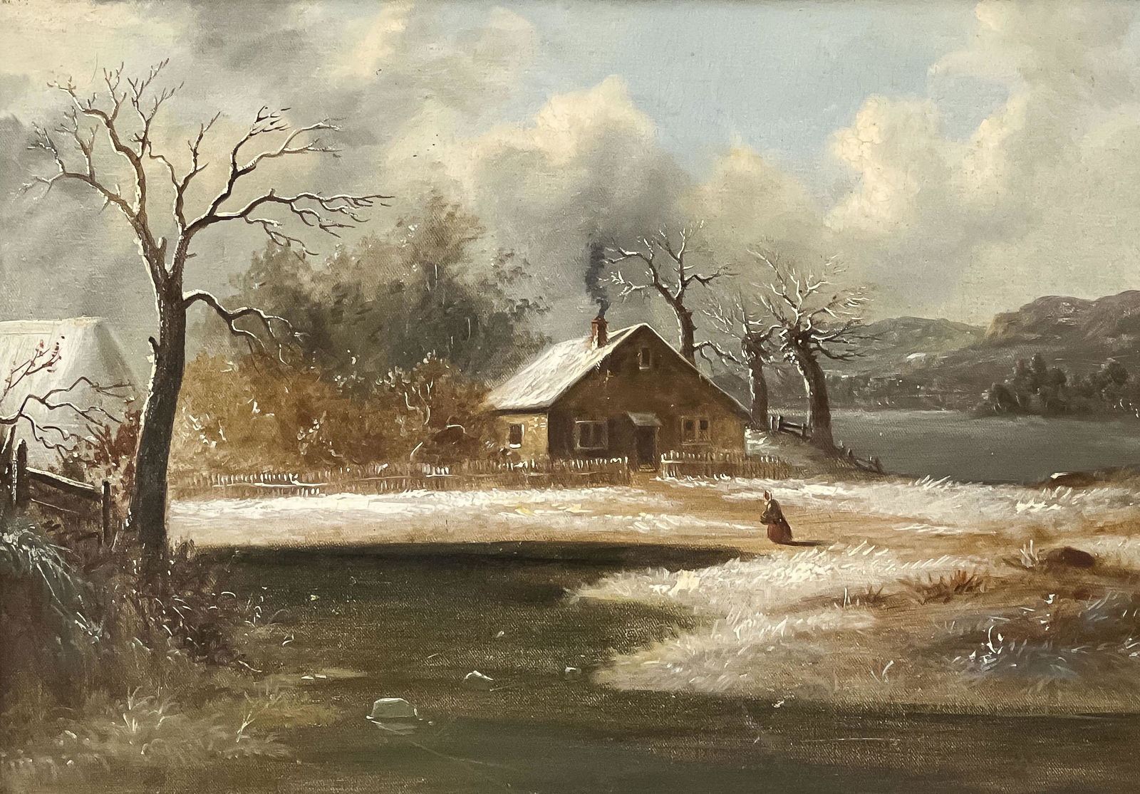 Artist Unknown - Winter Landscape (1 of 3)