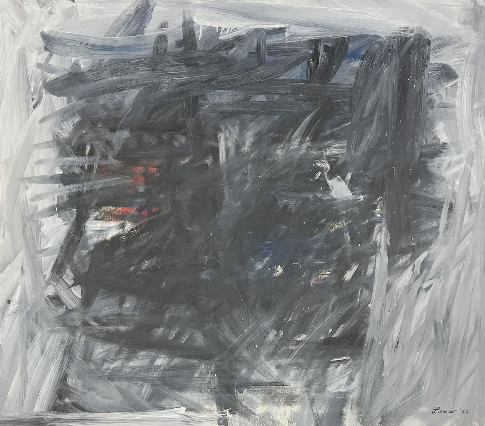 Michael Loew - Othello: Lot 21 Michael Loew American (1907-1985) Othello (1960) oil on canvas signed lower right and verso 40 x 45 inches frame dimensions: 41 1/2 x 46 3/4 x 2 inches, wood frame Provenance: From a Private Co